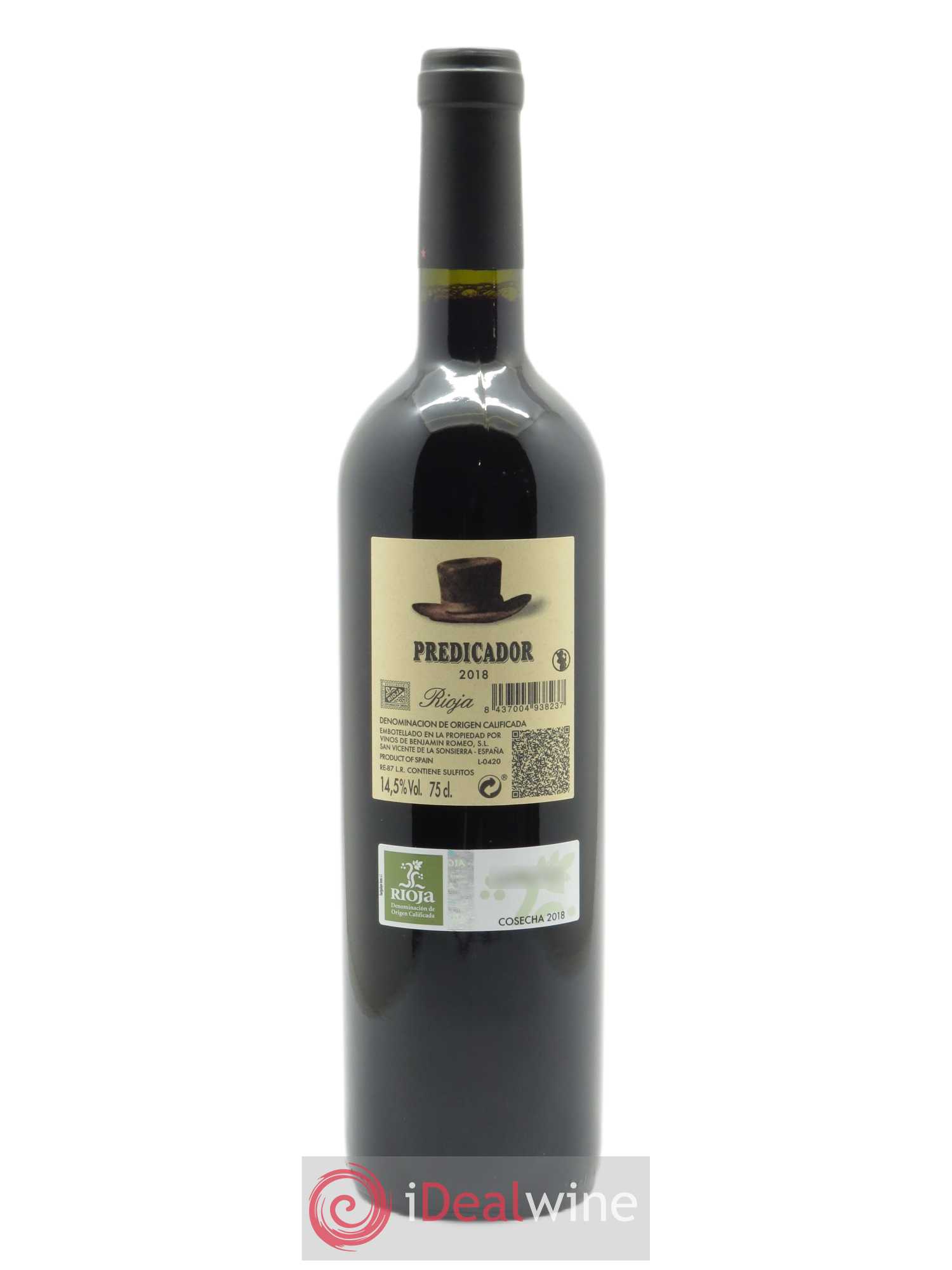 Rioja DOCa Bodega Contador Predicador Benjamin Romeo 2018 - Lot de 1 bouteille - 1