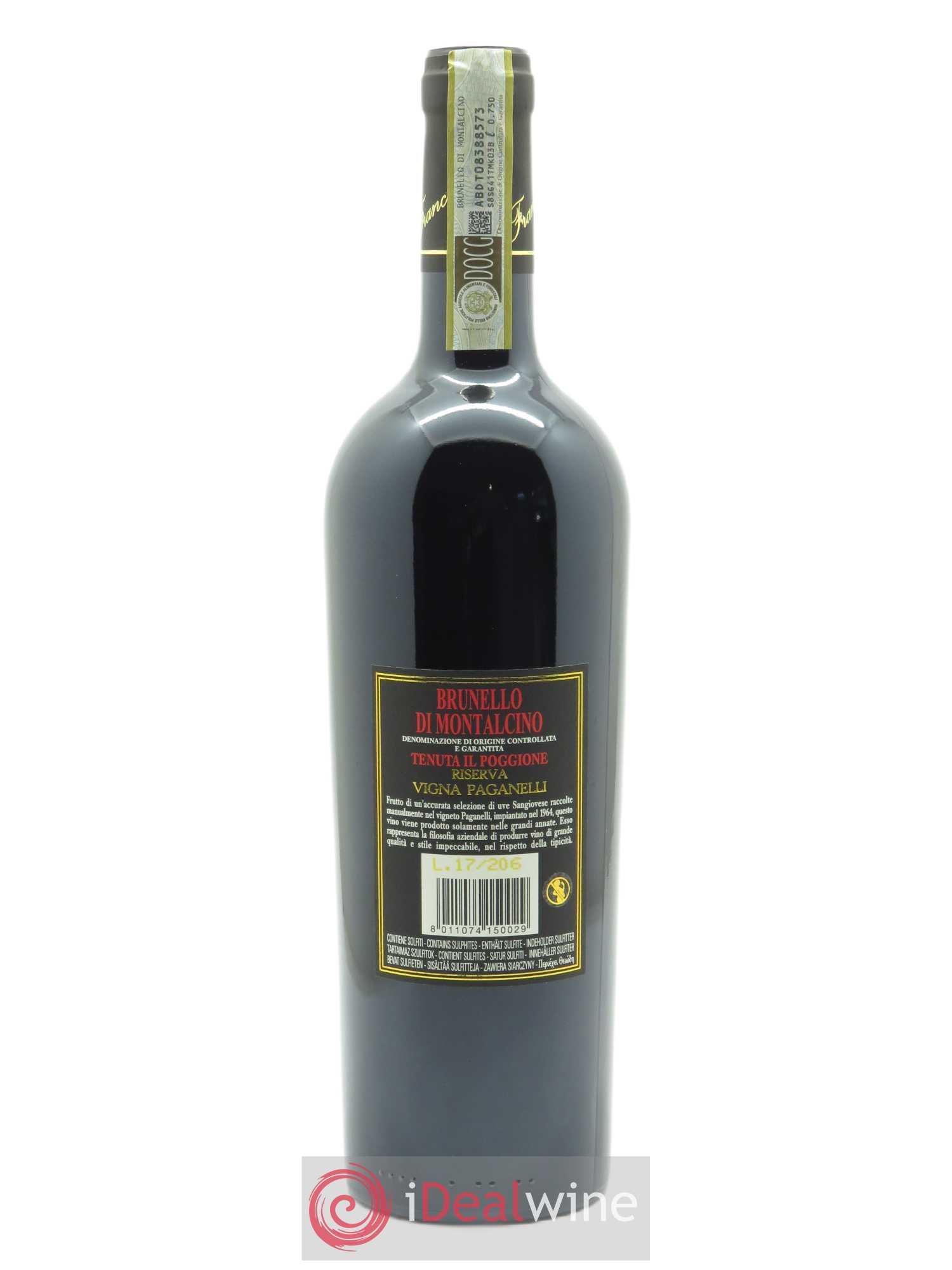 Brunello di Montalcino DOCG Il Poggione Riserva Vigna Paganelli Lavinio Franceschi 2012 - Lot de 1 bouteille - 1