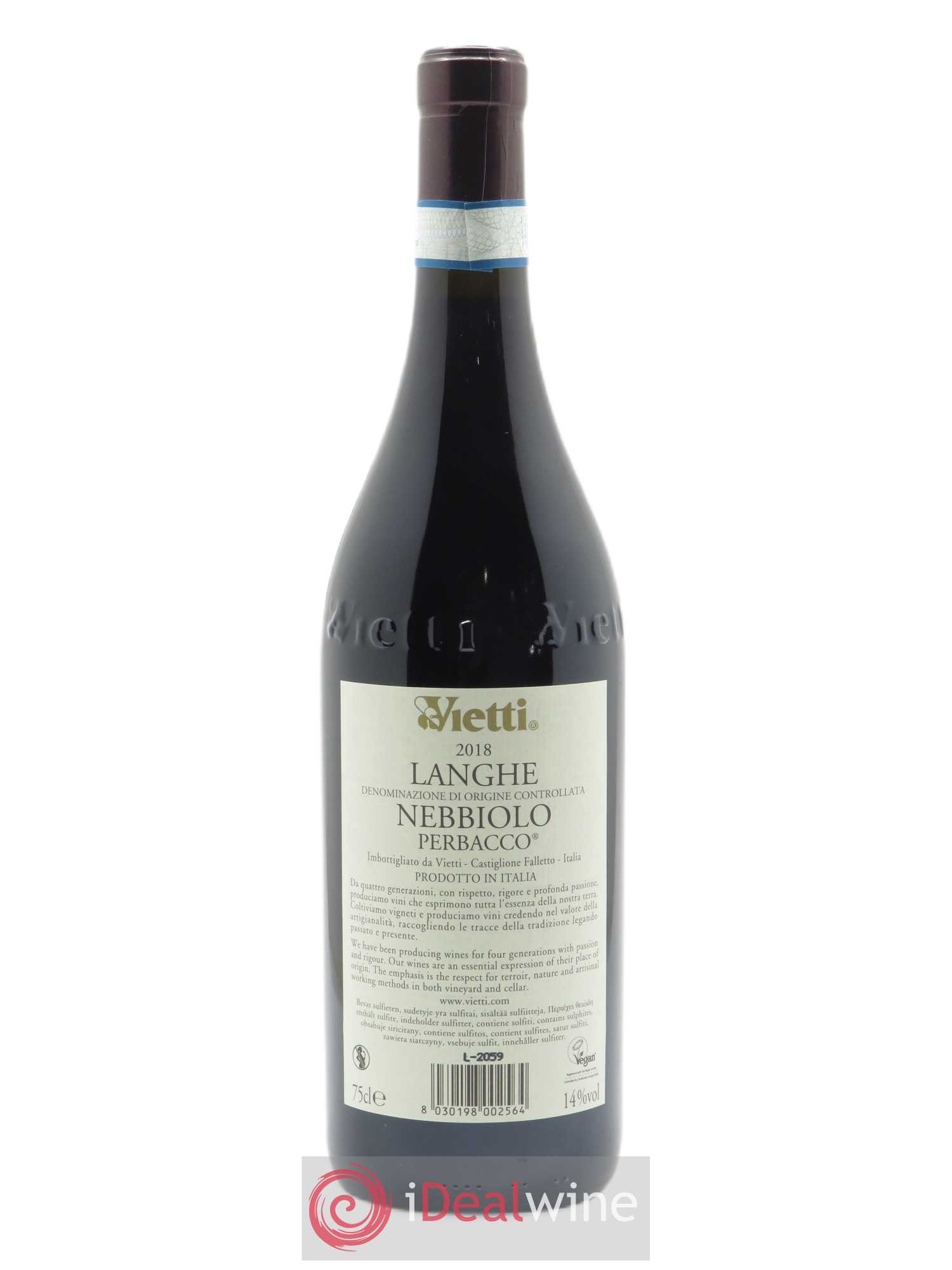Langhe DOC Perbacco Vietti 2018 - Lot de 1 bouteille - 1