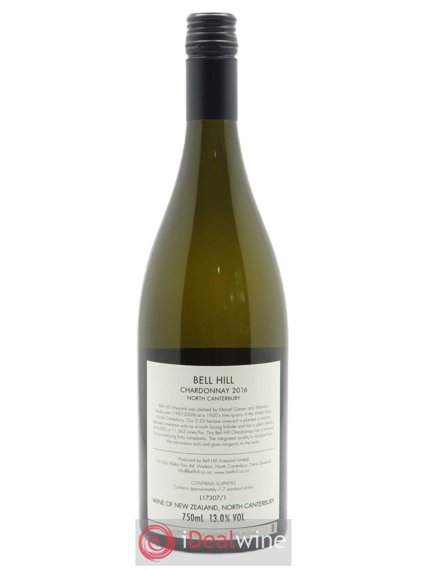 Canterbury Bell Hill Chardonnay 2016 - Lot de 1 bouteille - 1