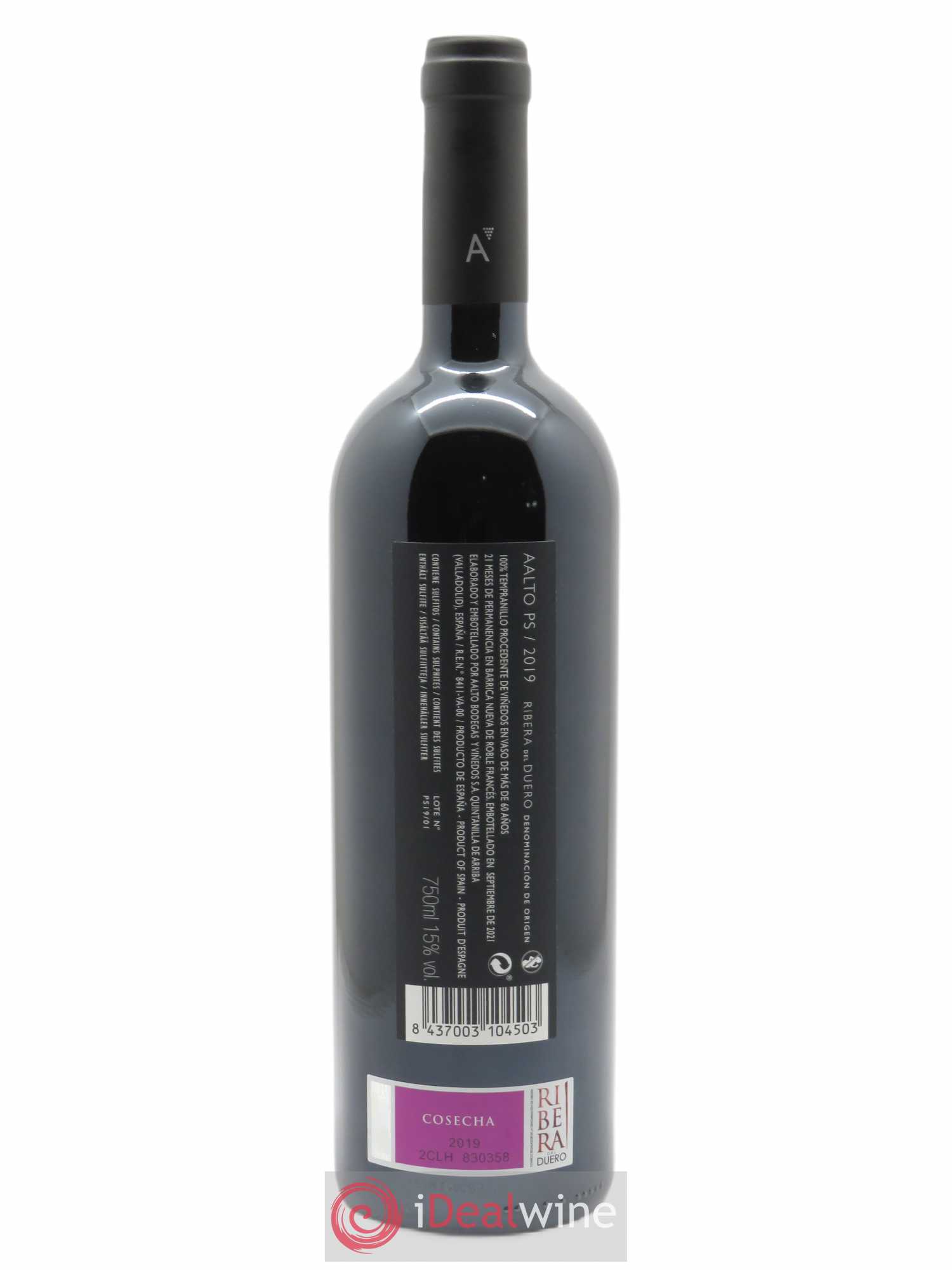 Ribera Del Duero DO Aalto PS Bodegas y Vinedos Aalto 2019 - Lot de 1 bouteille - 1