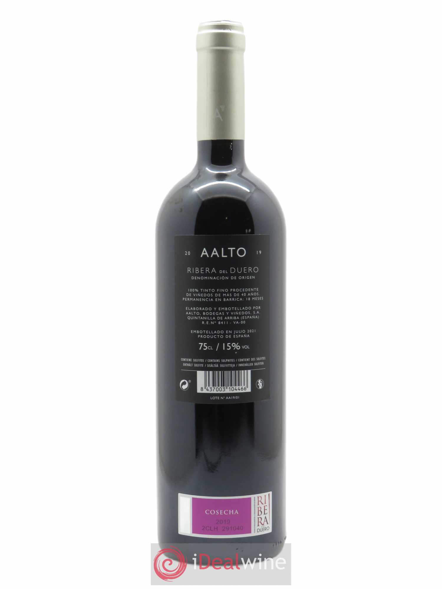 Ribera Del Duero DO Aalto Bodegas y Vinedos Aalto 2019 - Posten von 1 Flasche - 1