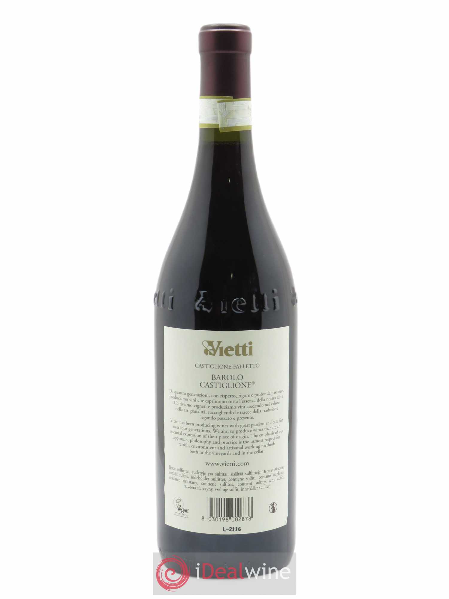 Barolo DOCG Castiglione Vietti 2017 - Lot de 1 bouteille - 1