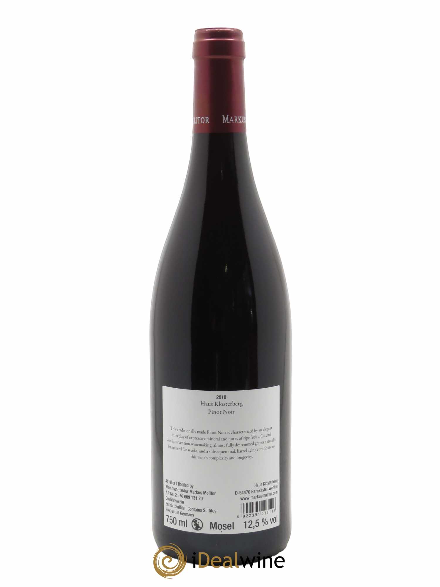 Pinot Noir Markus Molitor Haus Klosterberg 2018 - Lot of 1 bottle - 1