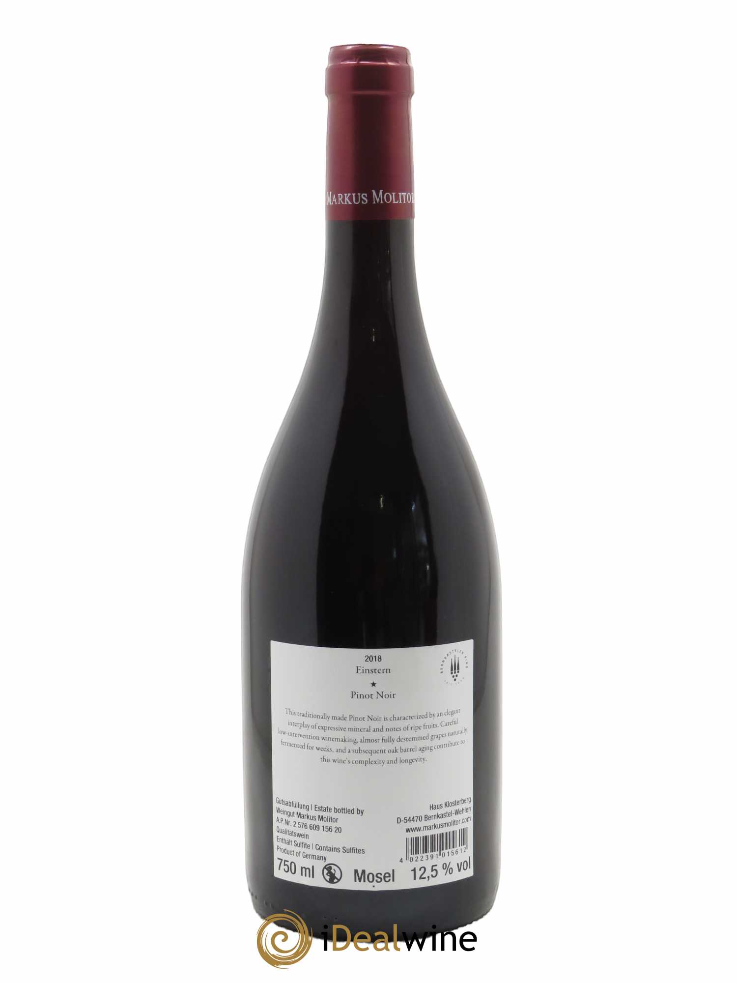 Pinot Noir Markus Molitor Einstern ° 2018 - Lot de 1 bouteille - 1