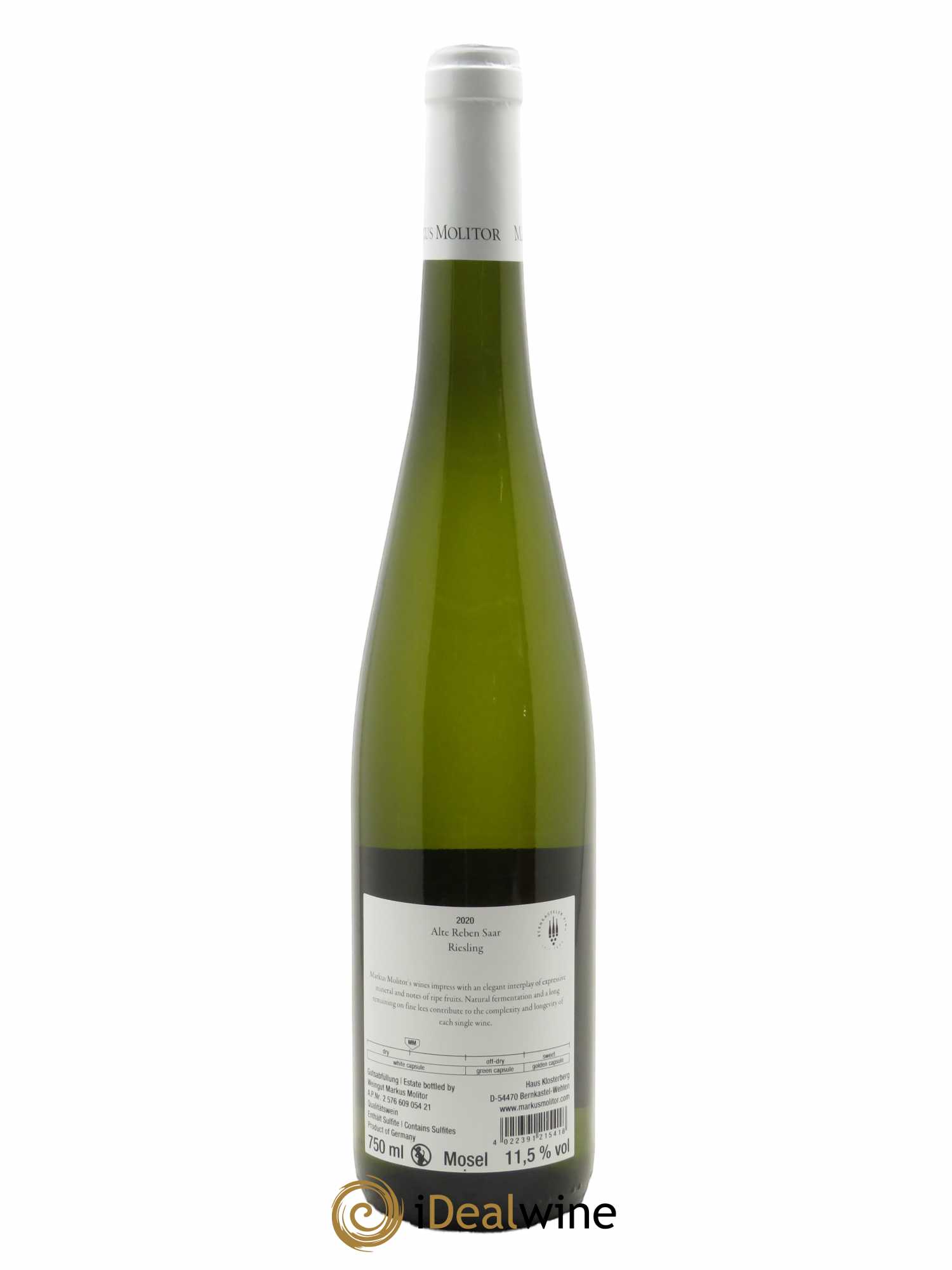 Riesling Markus Molitor Alte Reben Saar Qualitatswein White Capsule 2020 - Lot de 1 bouteille - 1