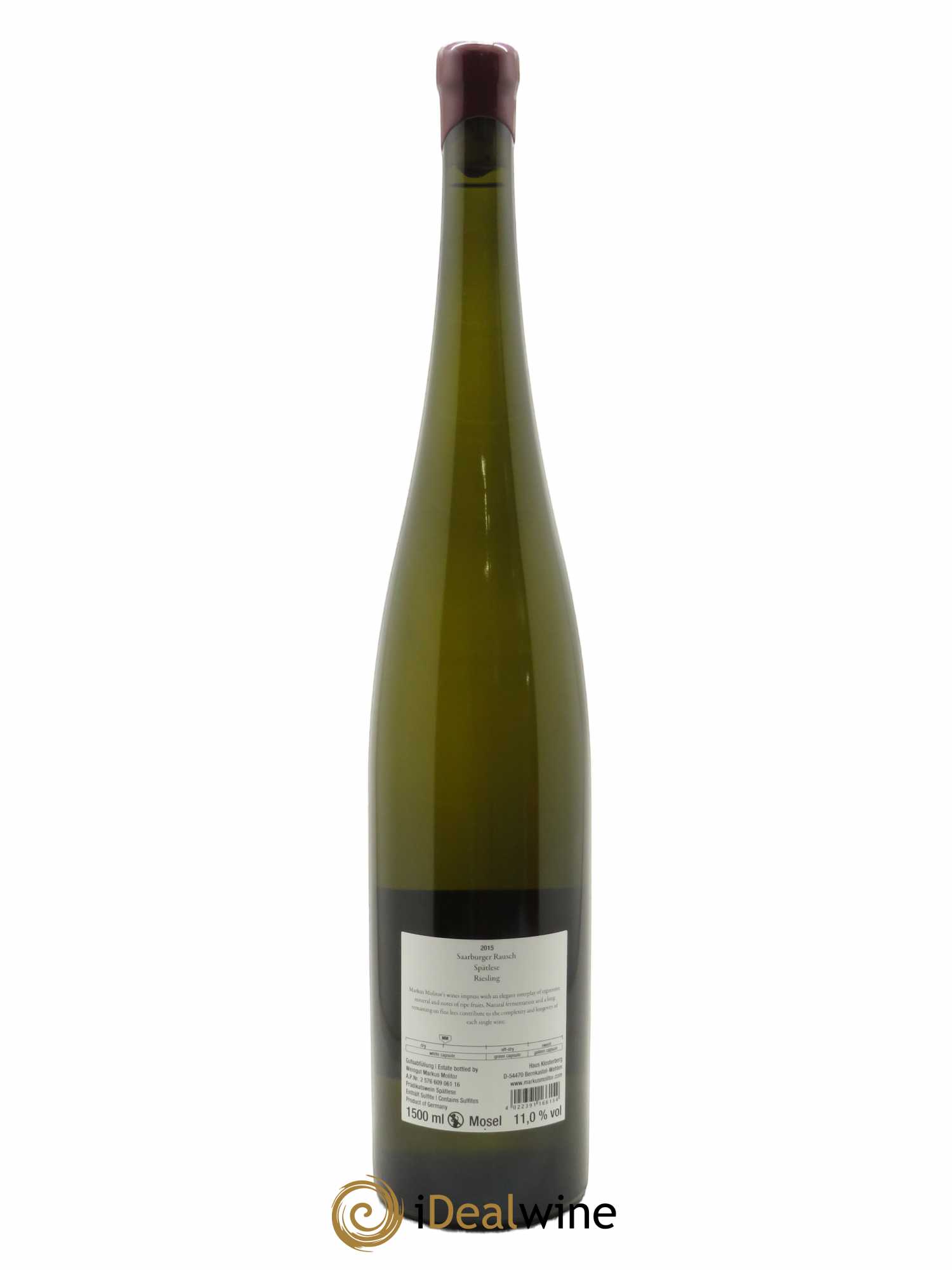 Riesling Markus Molitor Saarburger Rausch Spatlese White Capsule 2015 - Posten von 1 Magnum - 1