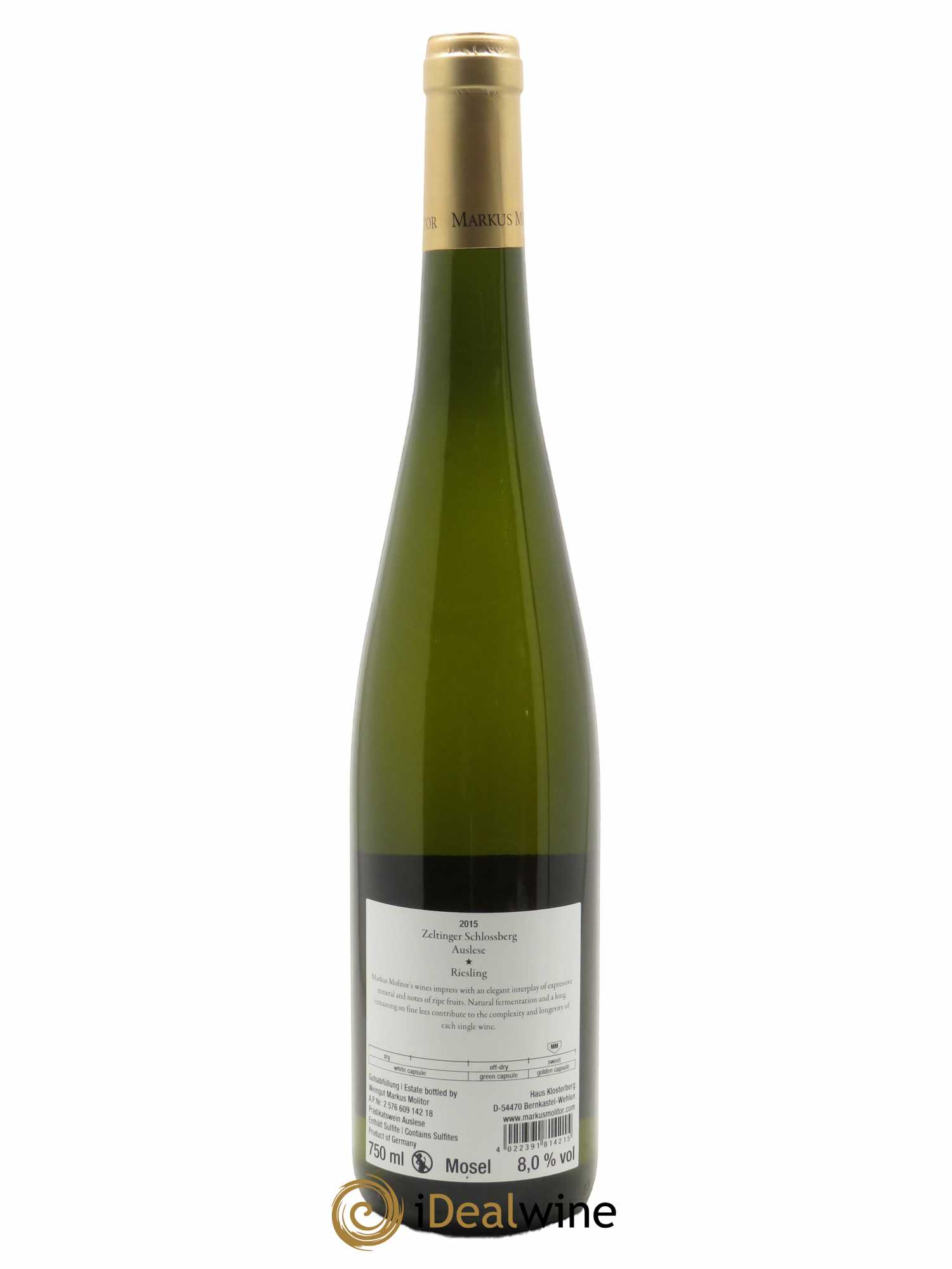 Riesling Markus Molitor Zeltinger Schlossberg Auslese° 2015 - Lot de 1 bouteille - 1