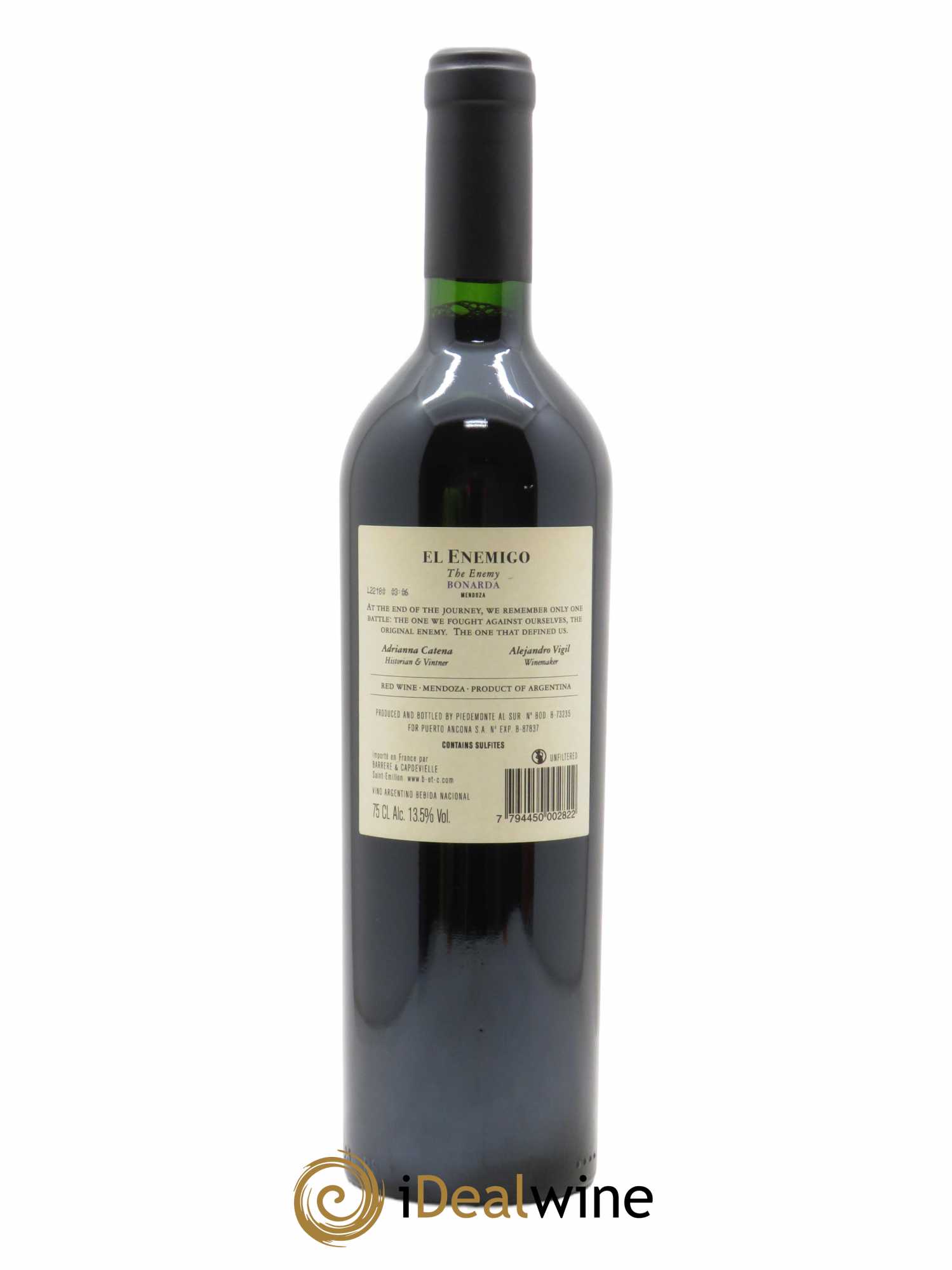 Mendoza Bonarda El Enemigo 2019 - Lot of 1 bottle - 1