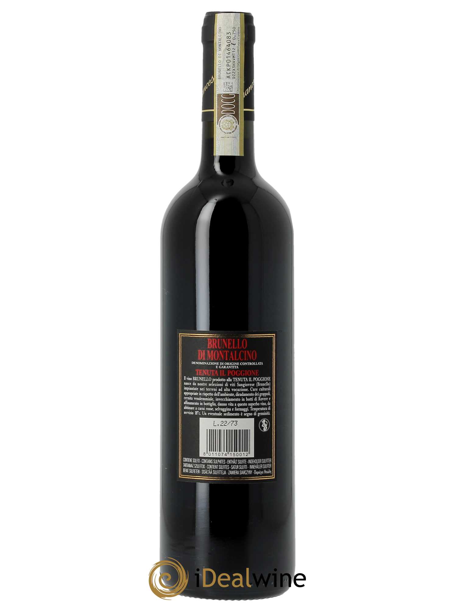 Brunello di Montalcino DOCG Il Poggione Lavinio Franceschi 2017 - Lot de 1 bouteille - 1