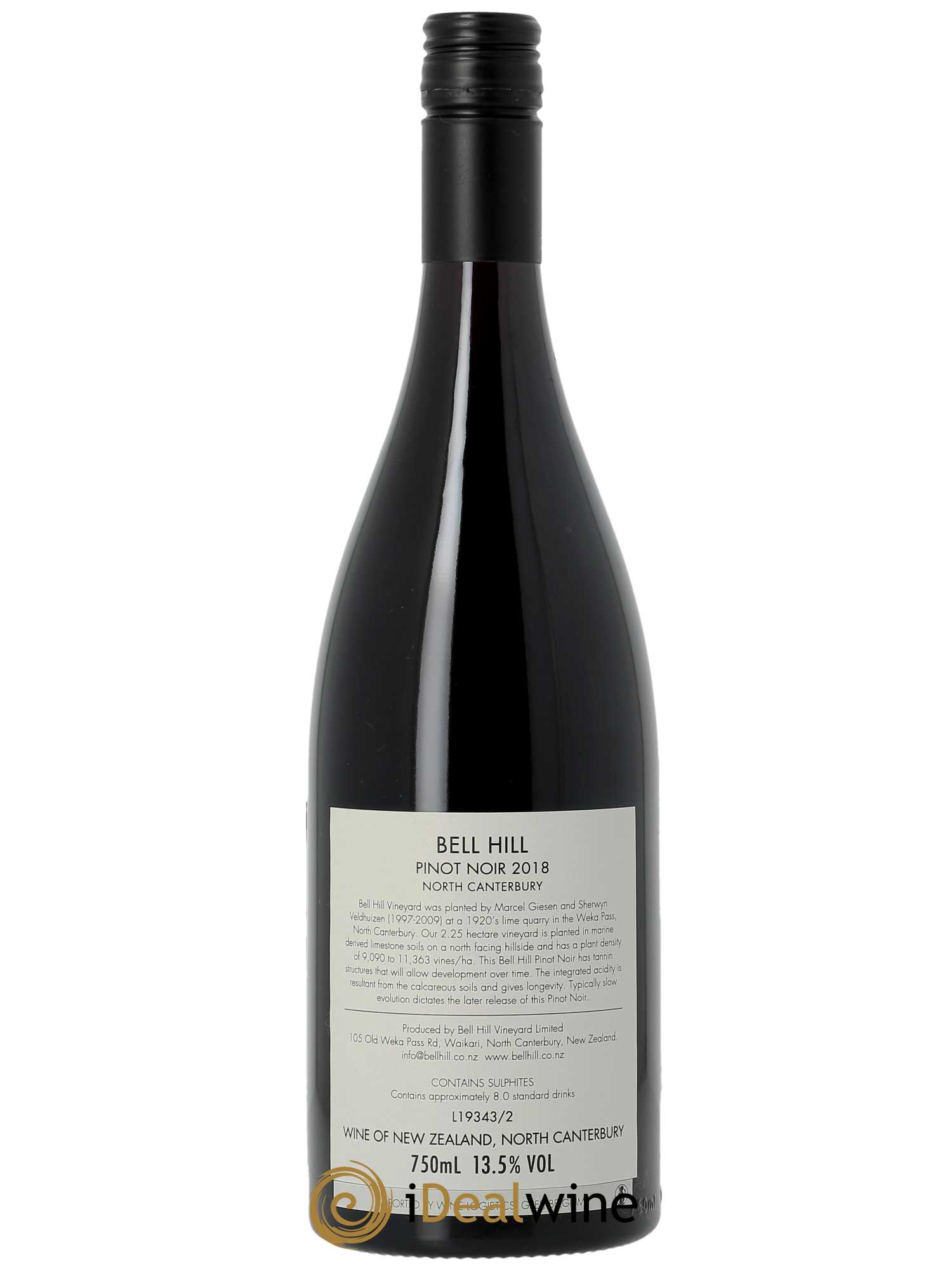 Canterbury Bell Hill Pinot Noir 2018 - Lot de 1 bouteille - 1