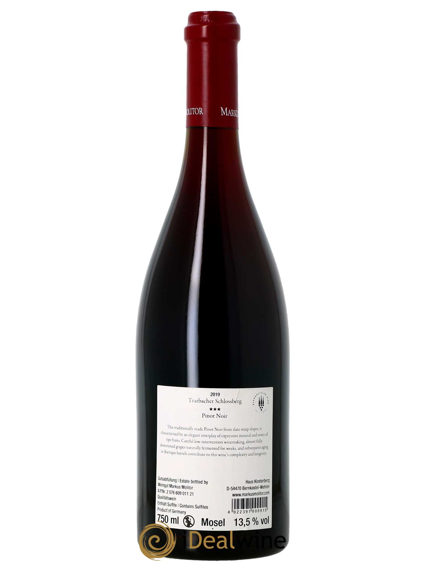 Pinot Noir Markus Molitor Trarbacher Schlossberg°°° 2019 - Lot of 1 bottle - 1