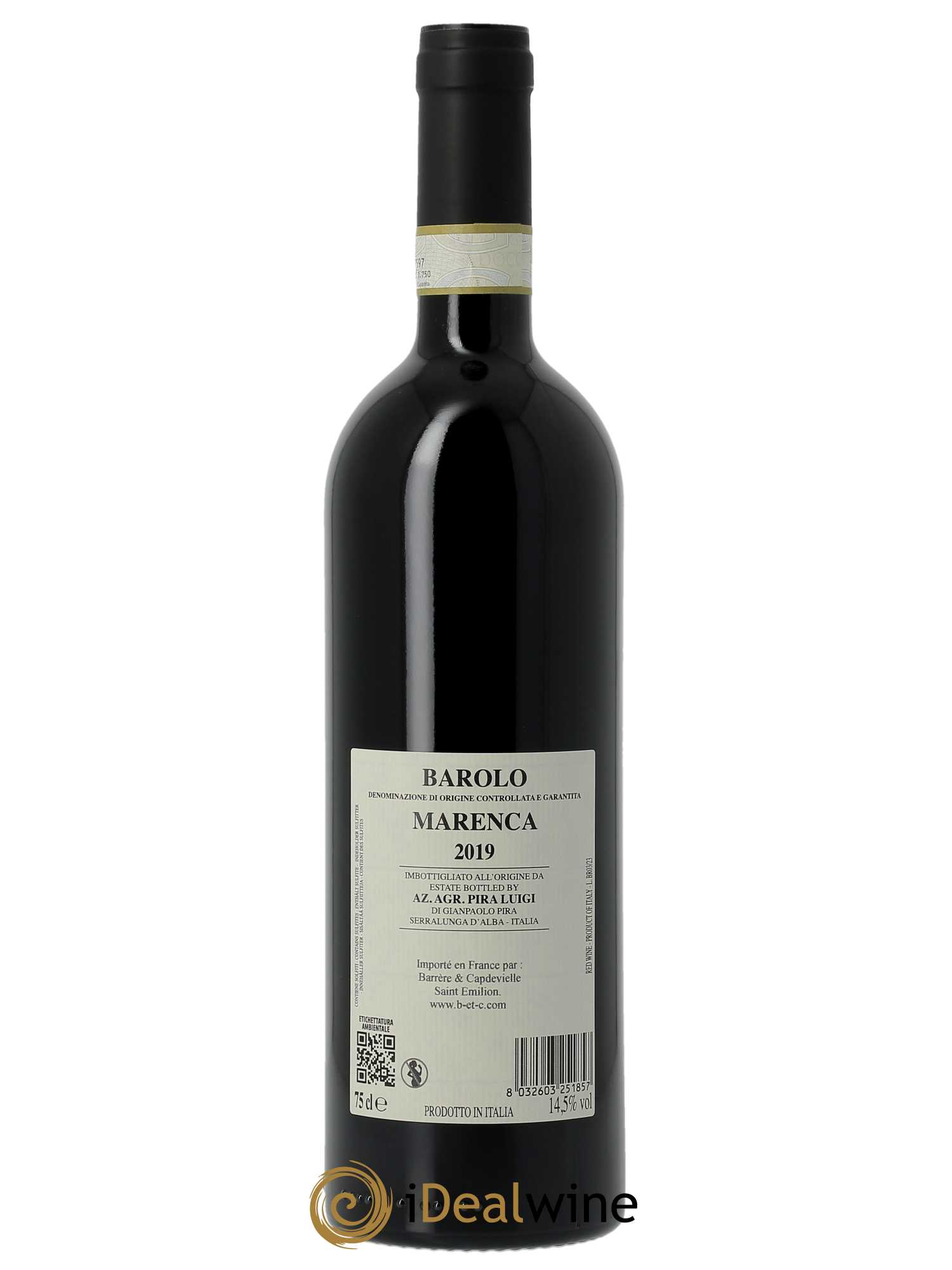 Barolo DOCG Luigi Pira Marenca 2019 - Lot de 1 bouteille - 1