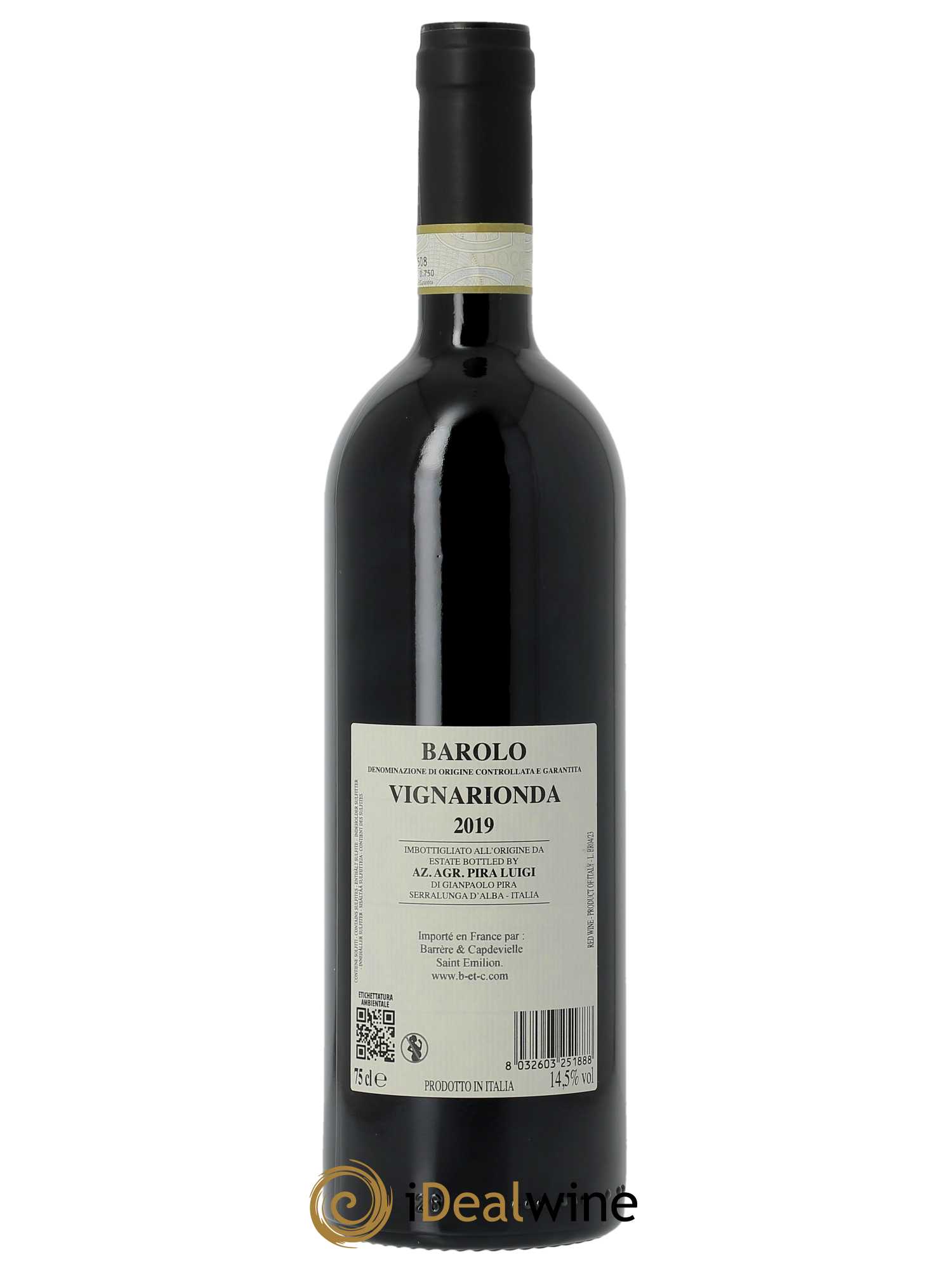 Barolo DOCG Luigi Pira Vigna Rionda 2019 - Lot of 1 bottle - 1