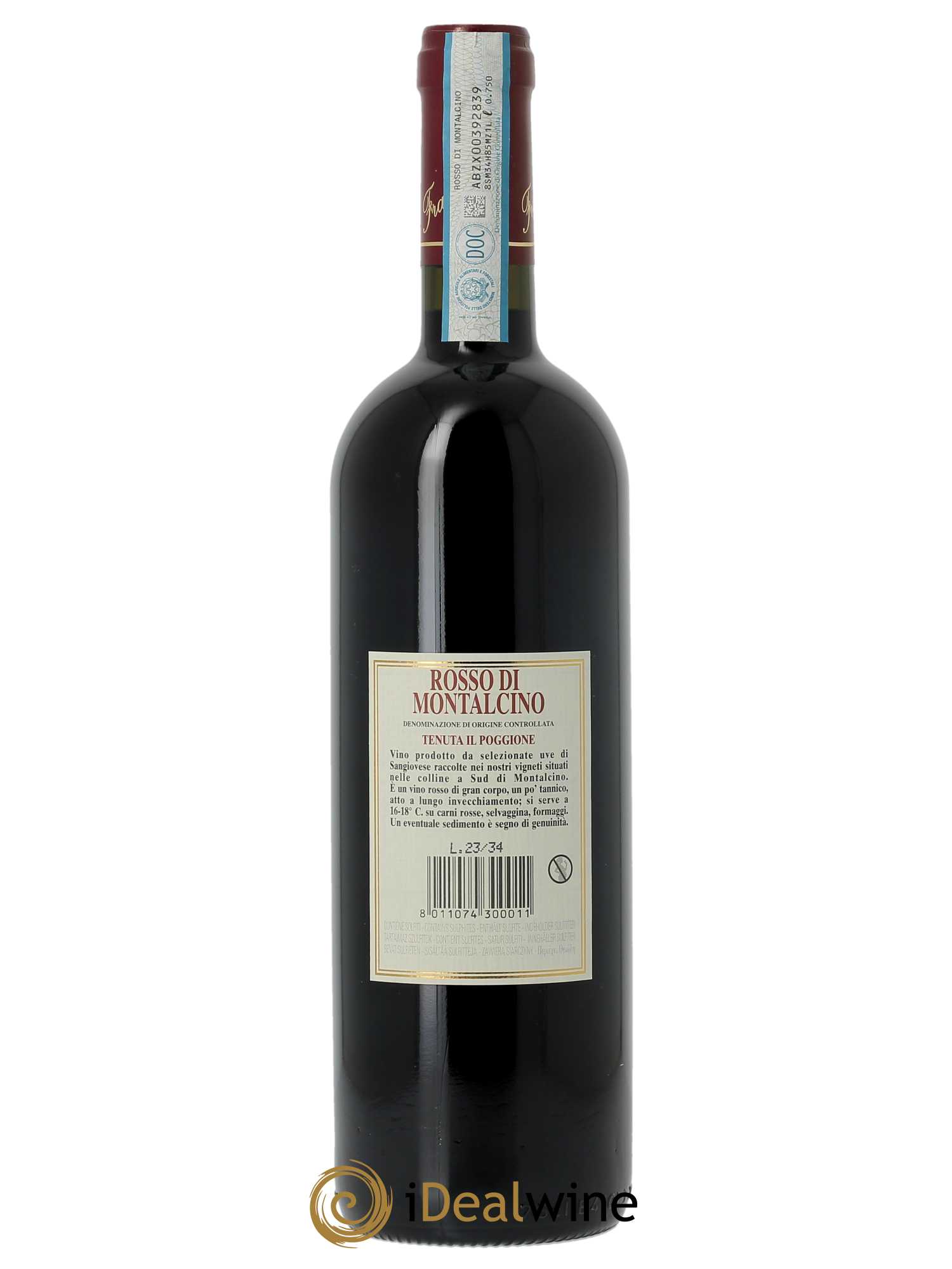 Rosso di Montalcino DOC Il Poggione Lavinio Franceschi 2021 - Lot of 1 bottle - 1