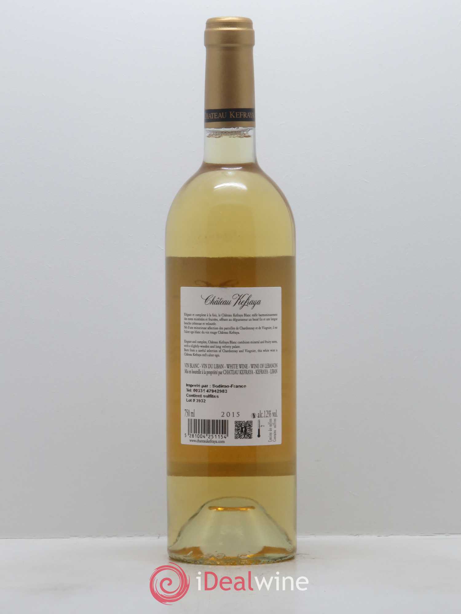 Vallée de la Békaa Château Kefraya Michel de Bustros 2015 - Lot de 1 bouteille - 1