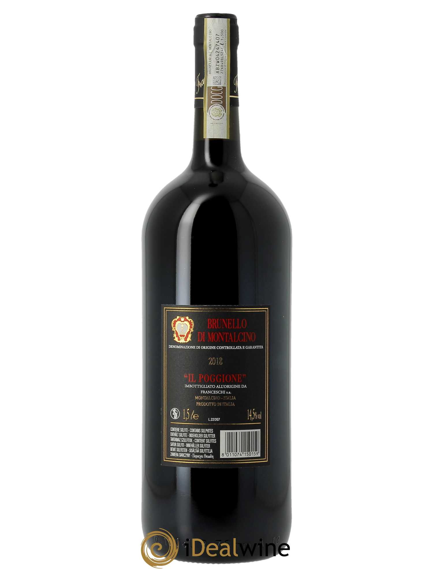 Brunello di Montalcino DOCG Il Poggione Lavinio Franceschi 2018 - Lot de 1 magnum - 2