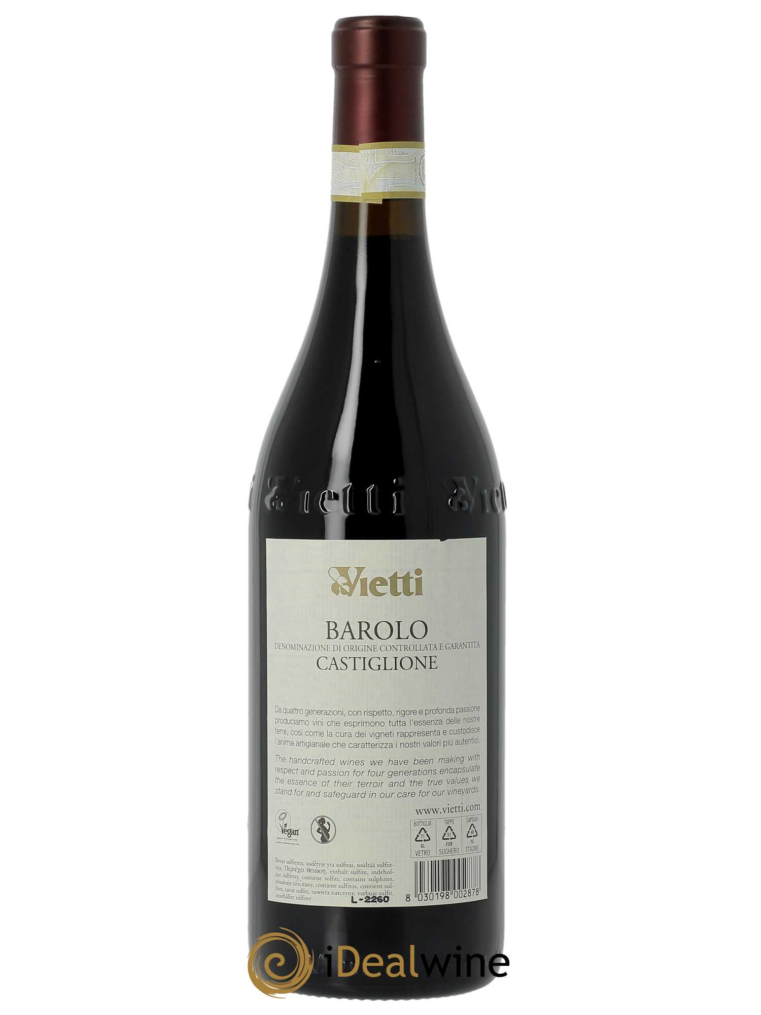 Barolo DOCG Castiglione Vietti 2019 - Lotto di 1 bottiglia - 3