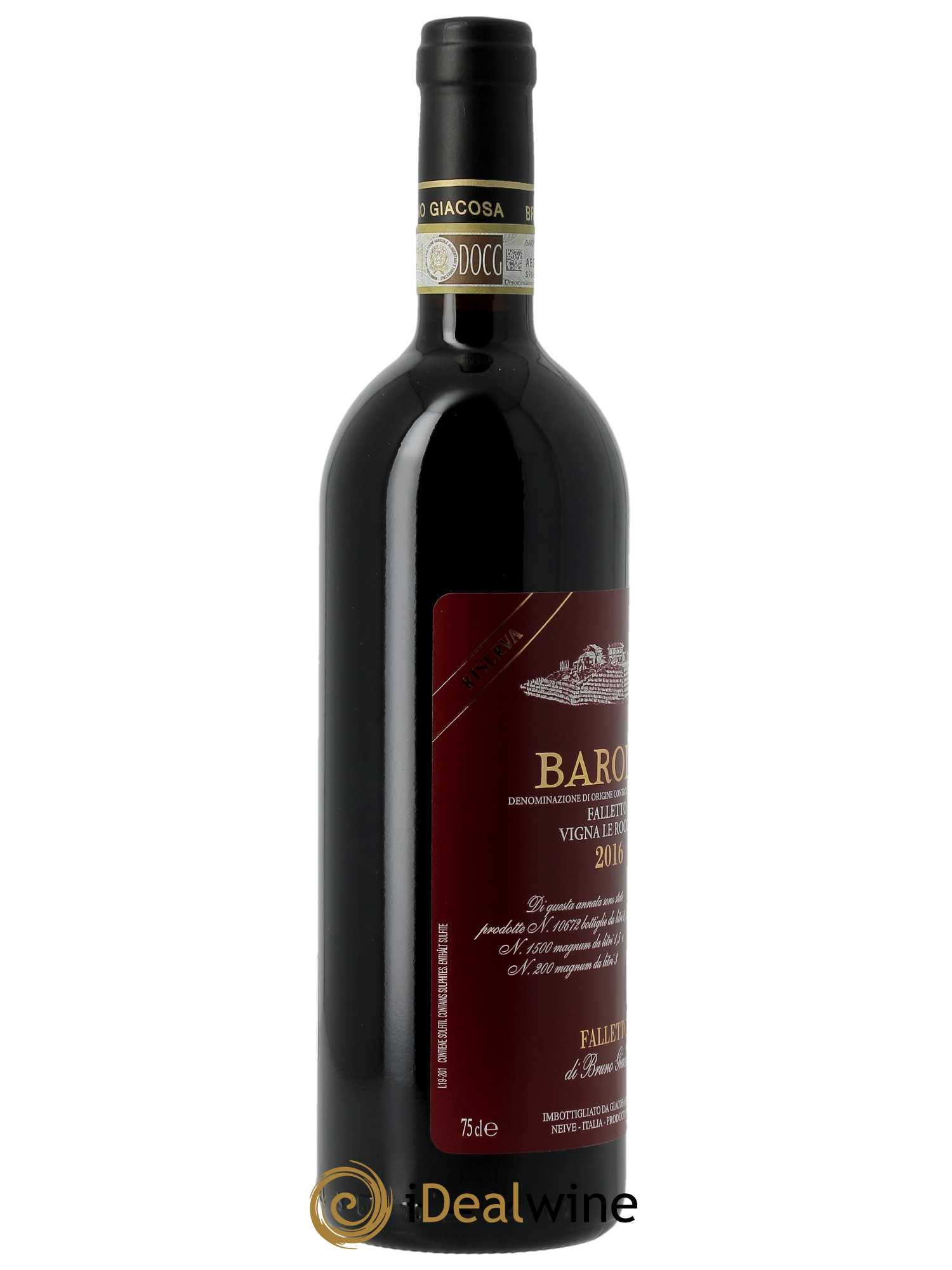 Barolo DOCG Riserva Le Rocche del Falletto Falletto - Bruno Giacosa 2016 - Lot de 1 bouteille - 2