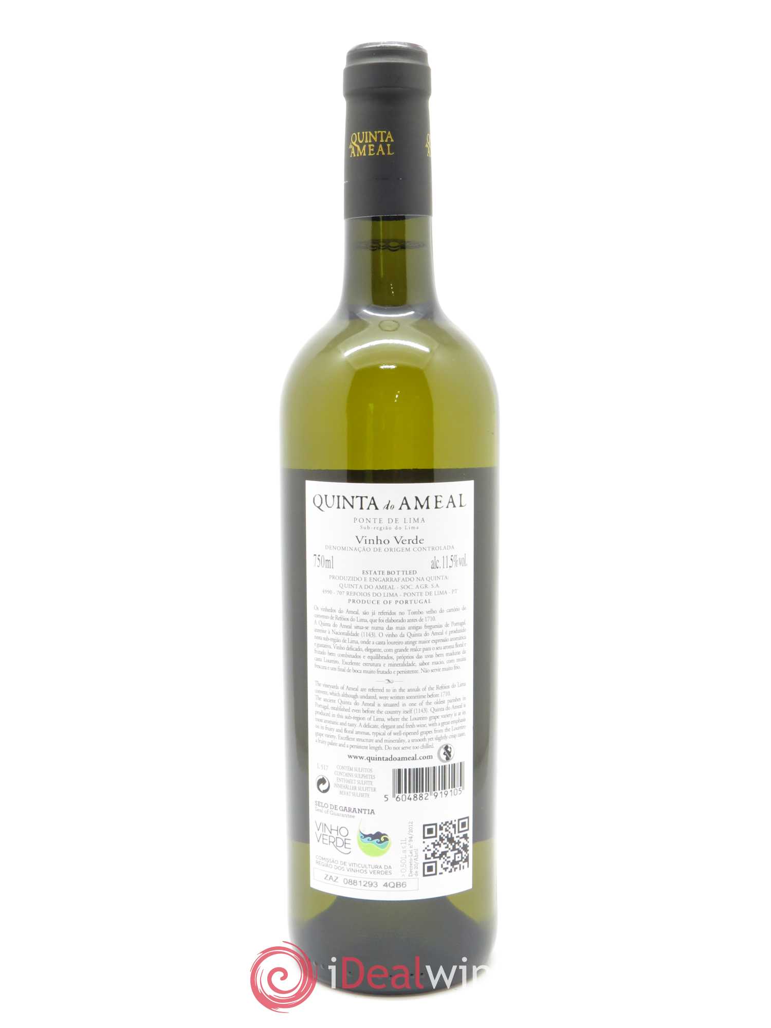 Vinho Verde Quinta Do Ameal Loureiro 2017 - Lot de 1 bouteille - 1