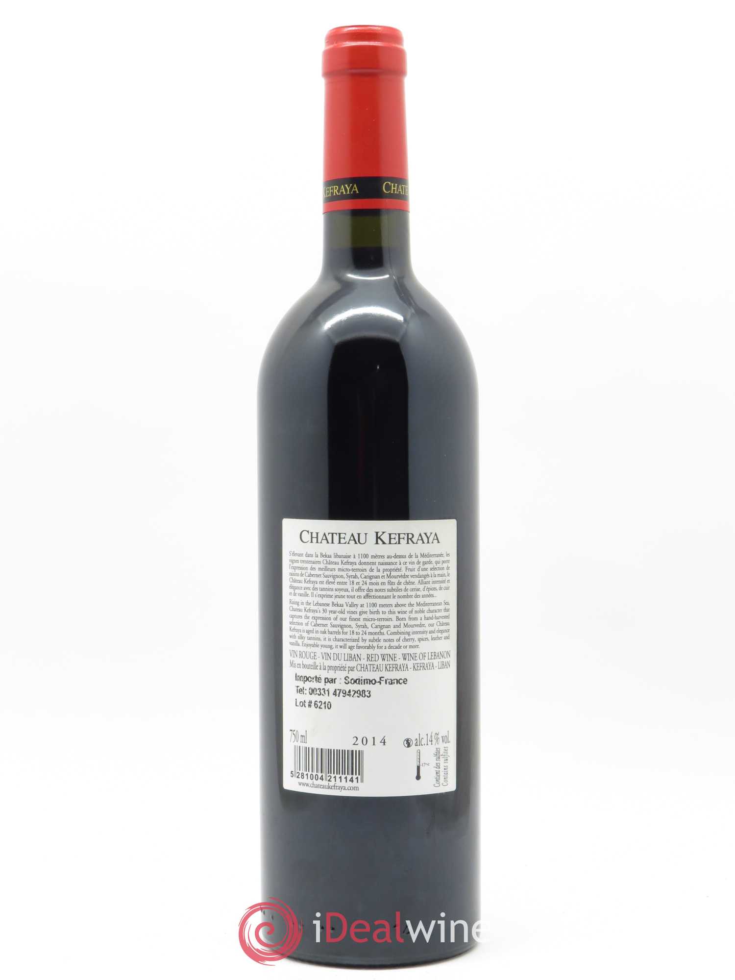 Vallée de la Békaa Château Kefraya Michel de Bustros 2014 - Lot de 1 bouteille - 1