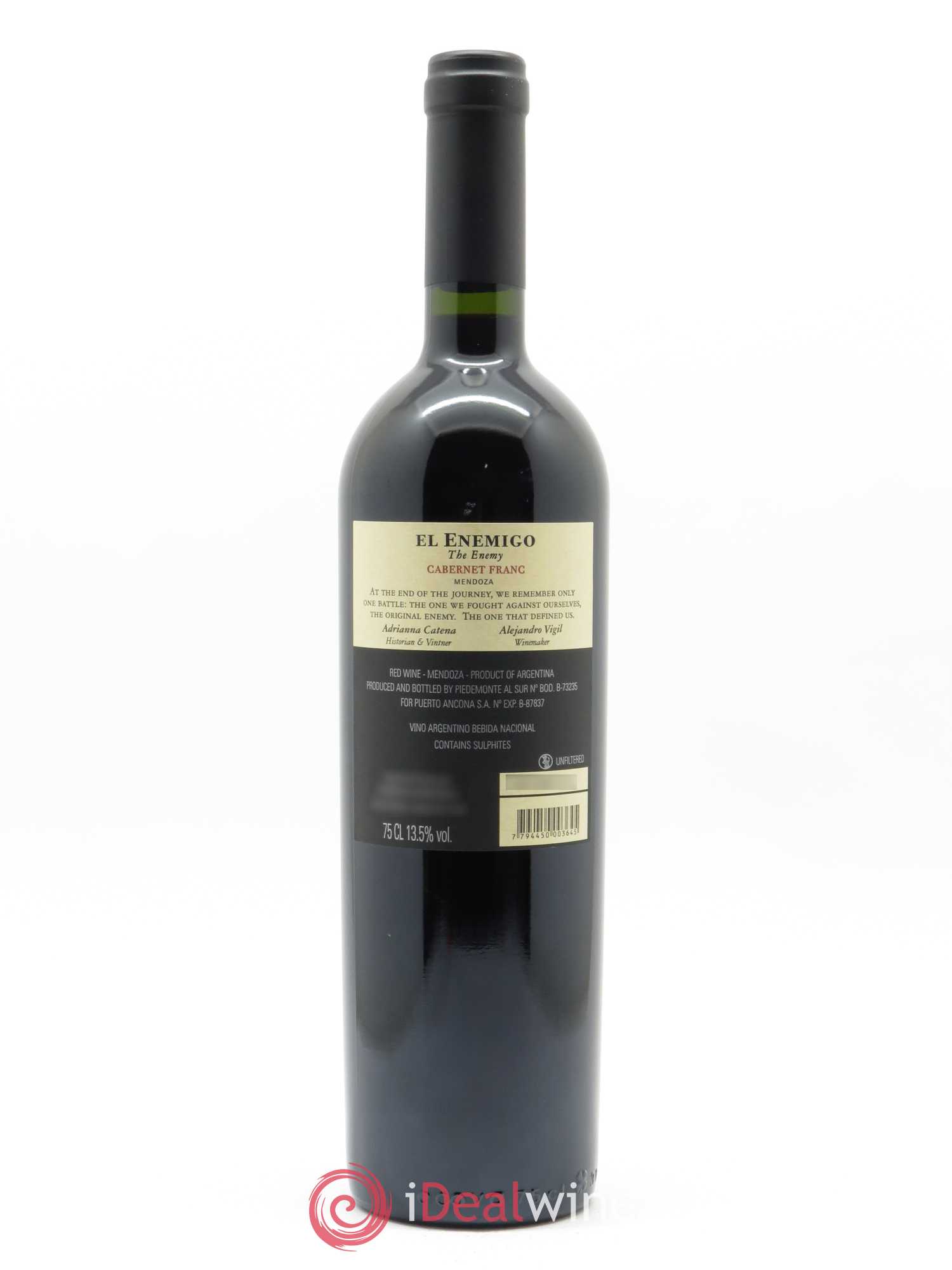 Mendoza Carbernet Franc El Enemigo 2016 - Lot of 1 bottle - 1