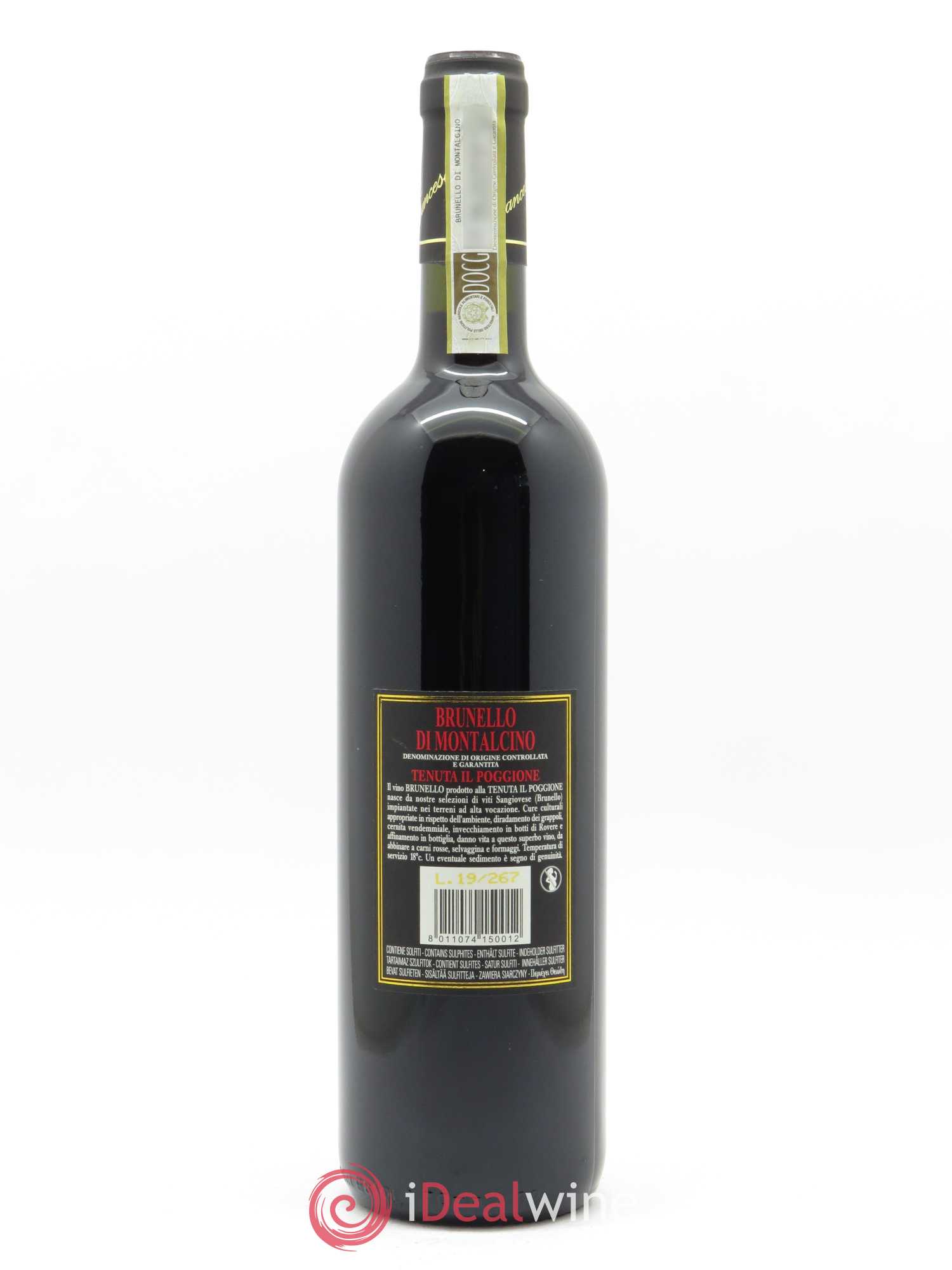 Brunello di Montalcino DOCG Il Poggione Lavinio Franceschi 2015 - Lot de 1 bouteille - 1