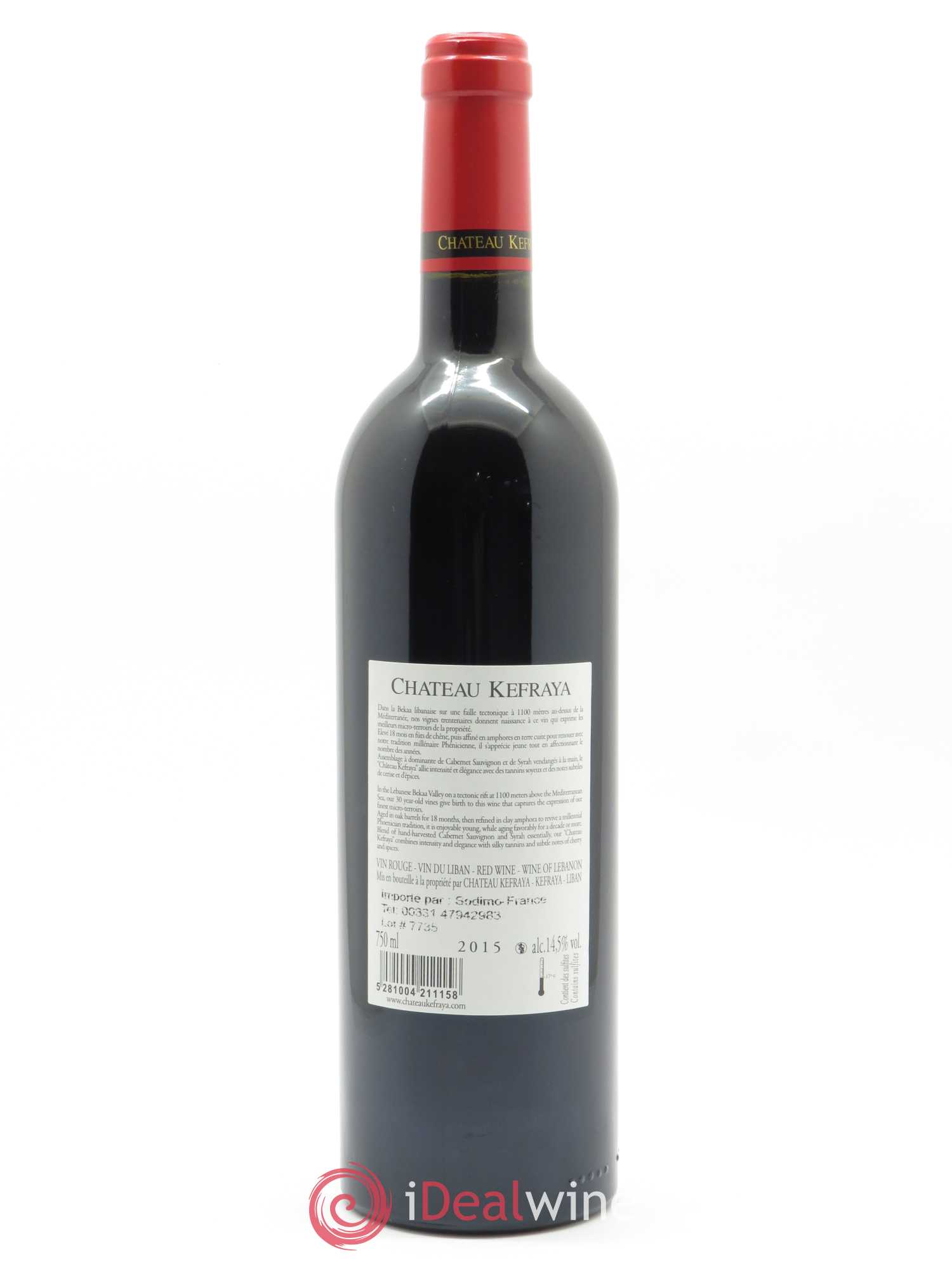 Vallée de la Békaa Château Kefraya Michel de Bustros 2015 - Lot de 1 bouteille - 1