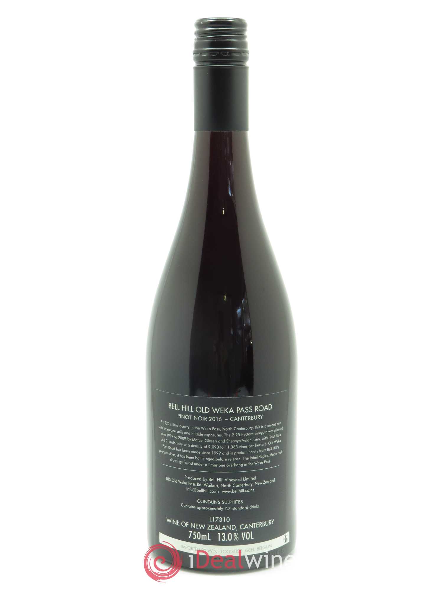 Canterbury Bell Hill Old Weka Pass Pinot Noir 2016 - Lot de 1 bouteille - 1