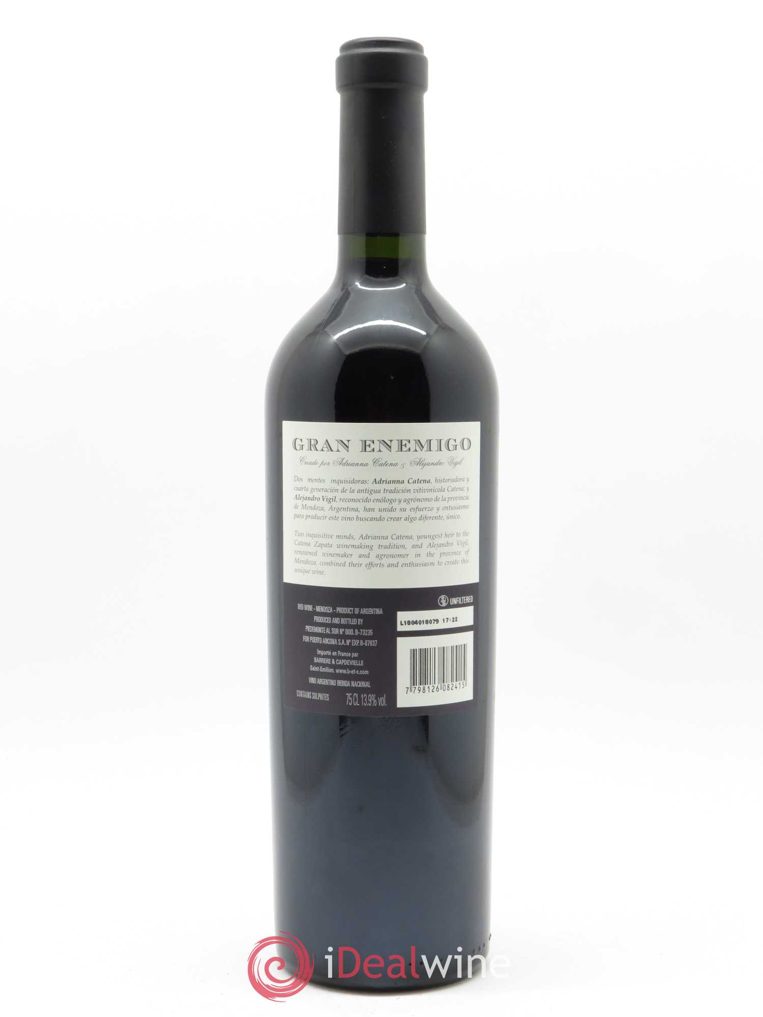 Mendoza Gran Enemigo 2013 - Lot de 1 bouteille - 1