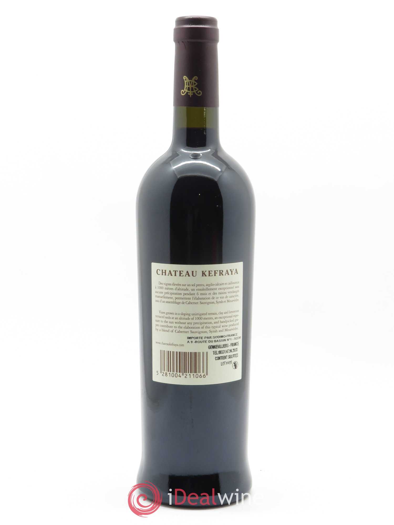 Vallée de la Békaa Château Kefraya Michel de Bustros 2006 - Lot de 1 bouteille - 1