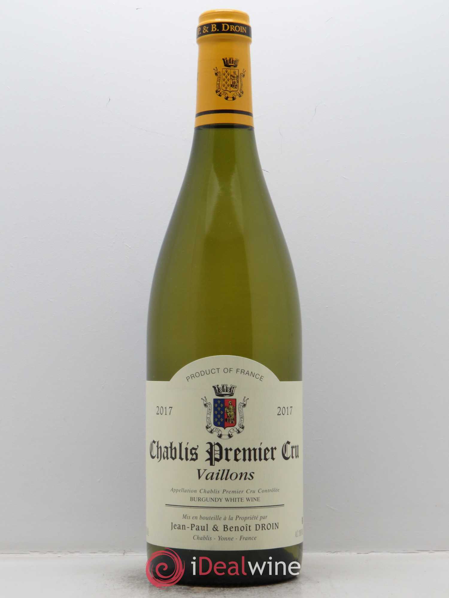 Chablis 1er Cru Vaillons Jean-Paul & Benoît Droin (Domaine) 2017 - Lot de 1 bouteille - 0