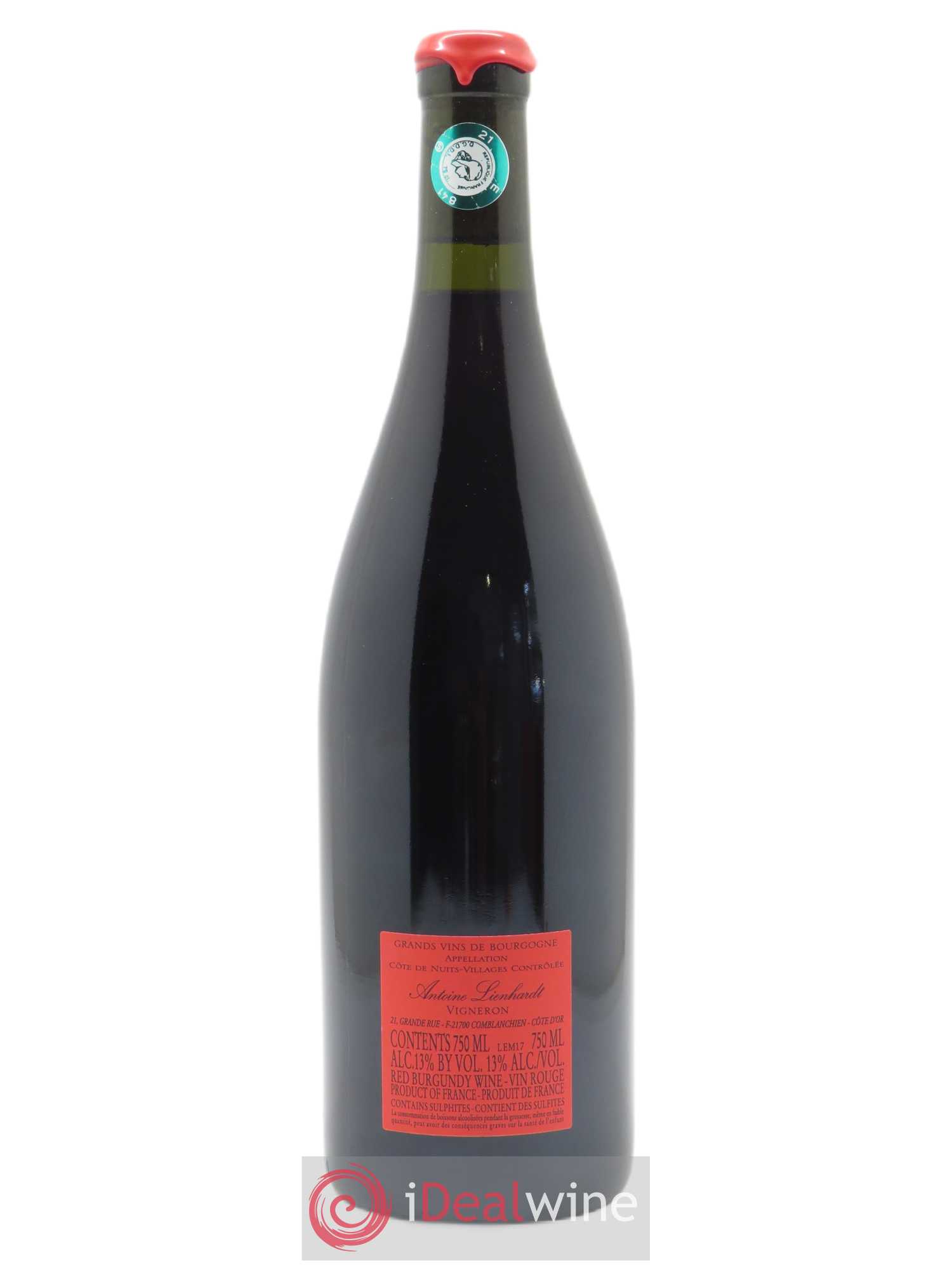 Côte de Nuits-Villages Emphase Antoine Lienhardt 2017 - Lot de 1 bouteille - 1