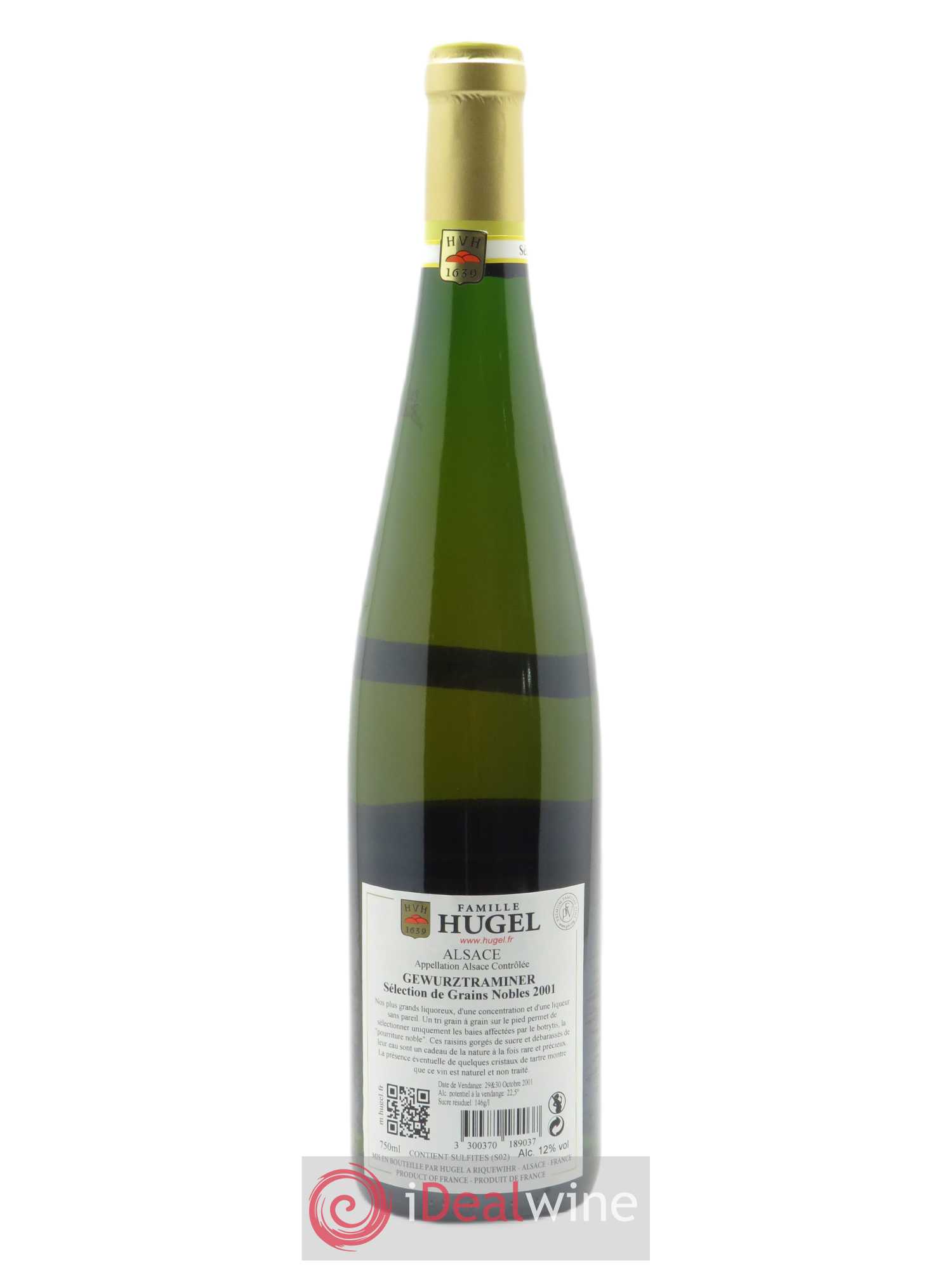 Gewurztraminer Sélection de Grains Nobles Hugel (Domaine) 2001 - Lot de 1 bouteille - 1