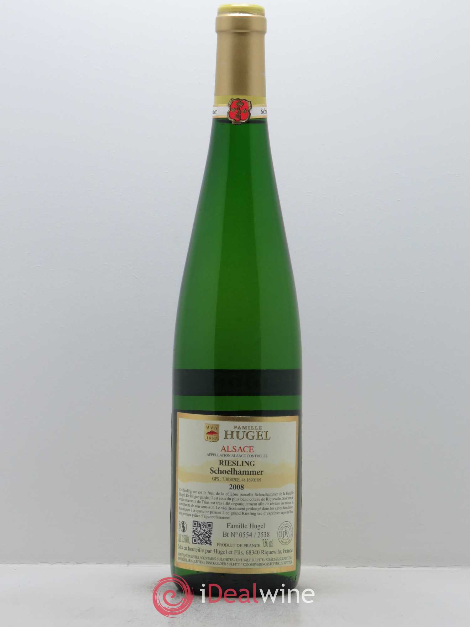 Riesling Schoelhammer Hugel (Domaine) 2008 - Lot de 1 bouteille - 1