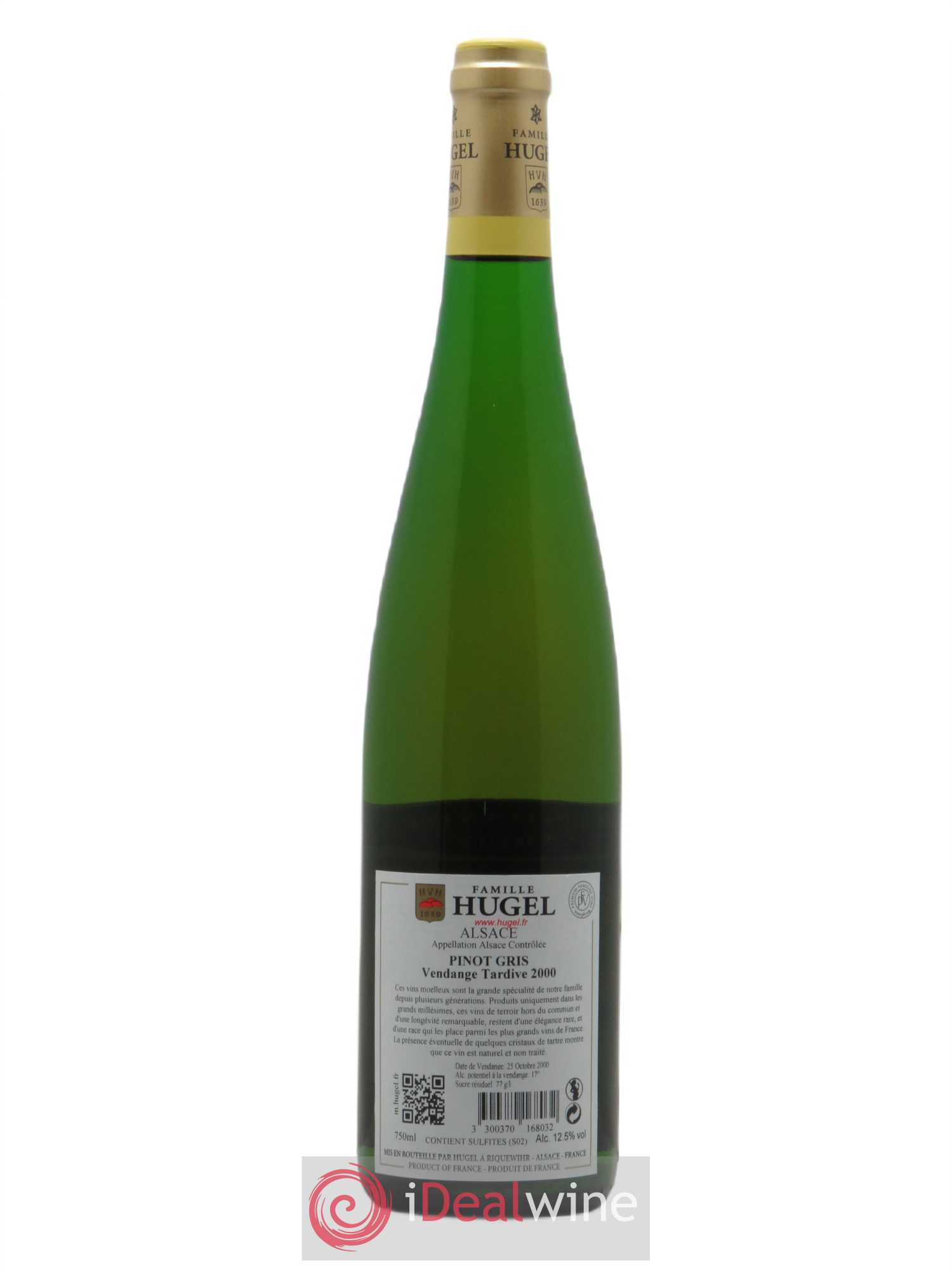 Pinot Gris Vendanges Tardives Hugel (Domaine) 2000 - Lot de 1 bouteille - 1