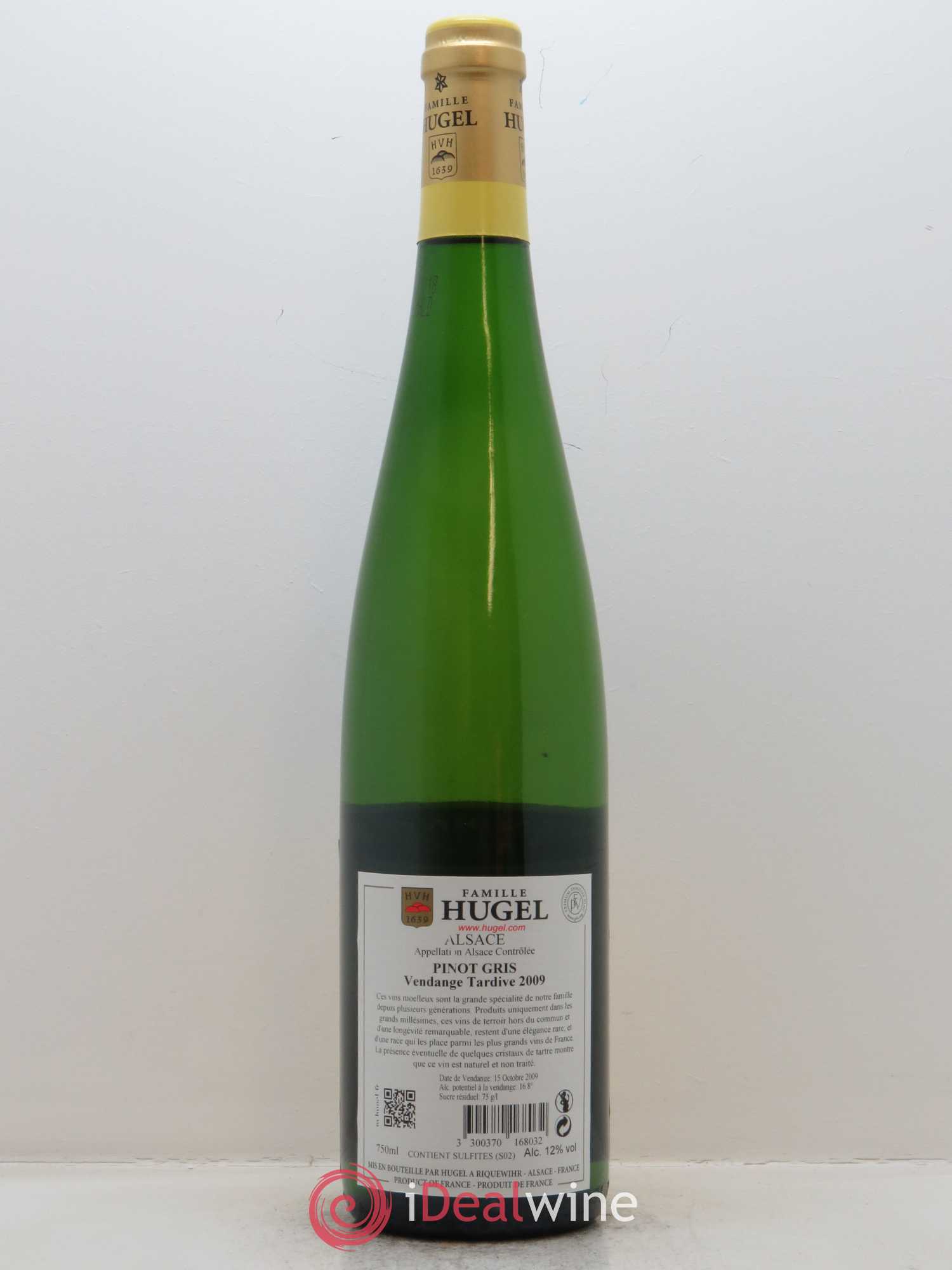 Pinot Gris Vendanges Tardives Hugel (Domaine) 2009 - Lot de 1 bouteille - 1