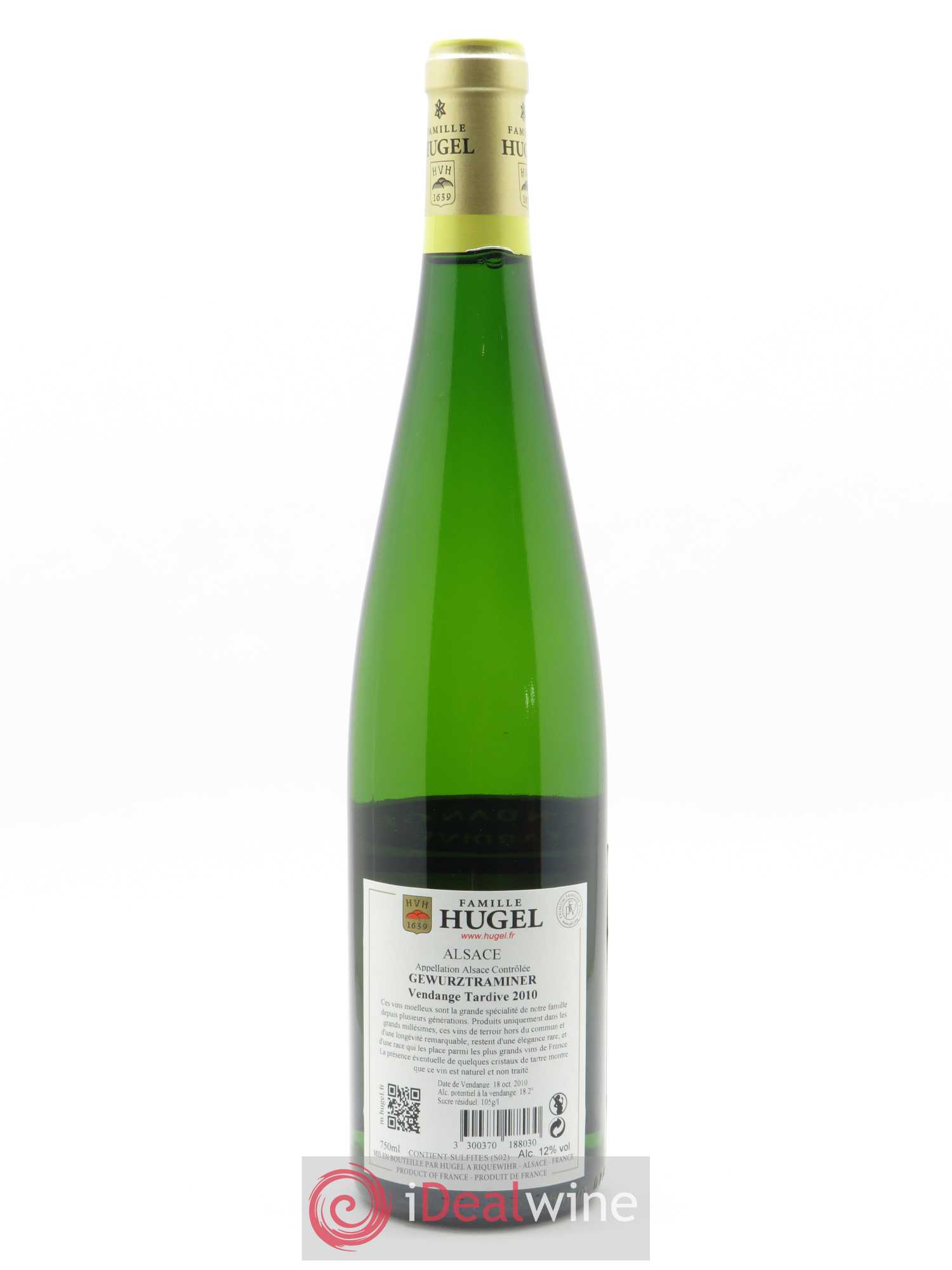Gewurztraminer Vendanges Tardives Hugel (Domaine) 2010 - Lot of 1 bottle - 1