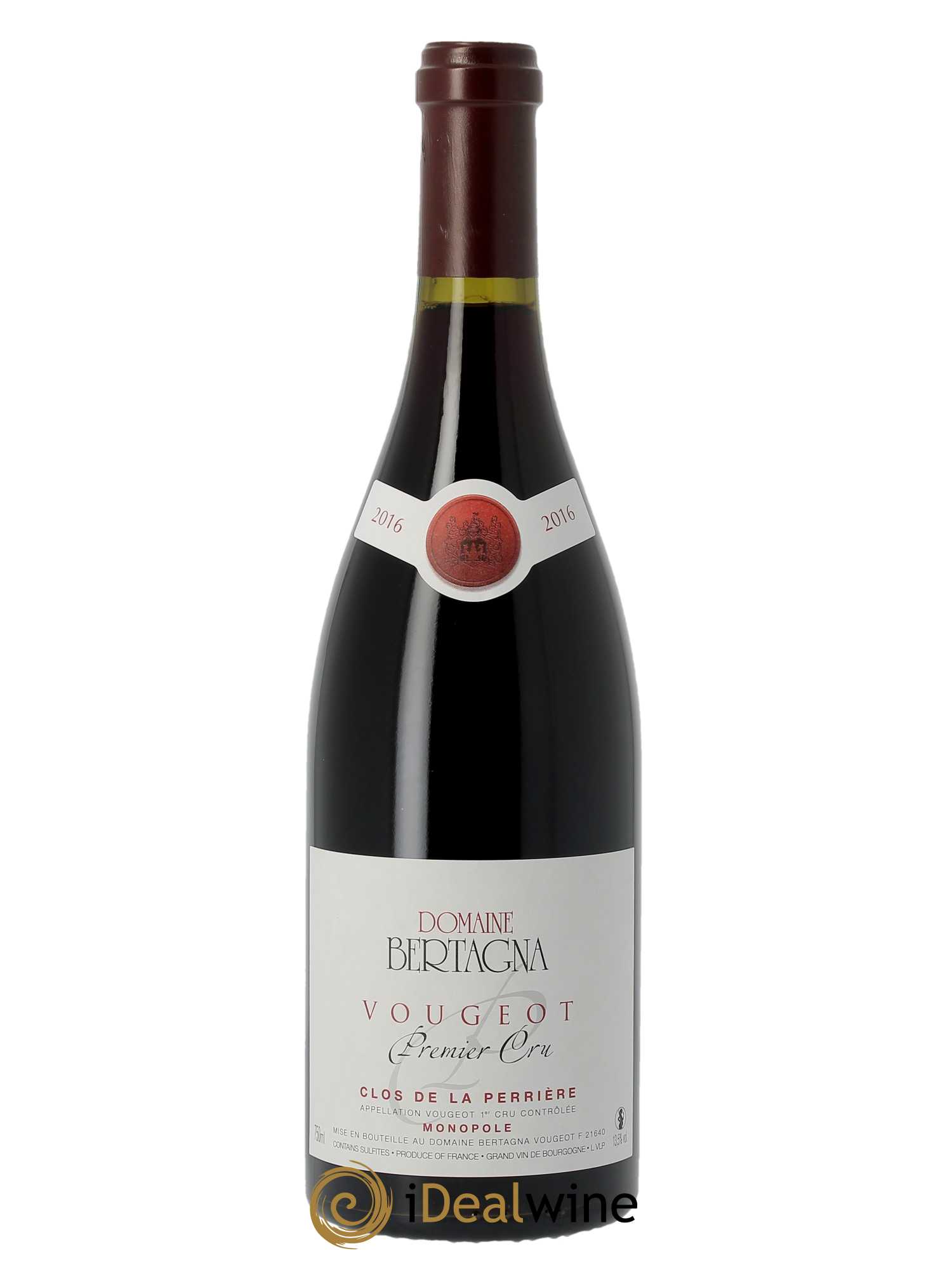 Vougeot 1er Cru Clos de La Perrière Monopole Bertagna 2016 - Lot of 1 bottle - 0