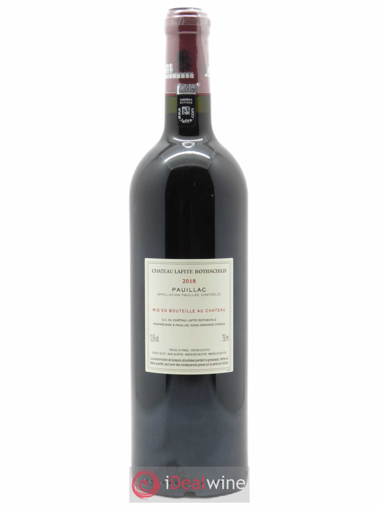 Château Lafite Rothschild 1er Grand Cru Classé 2018 - Lot de 1 bouteille - 1