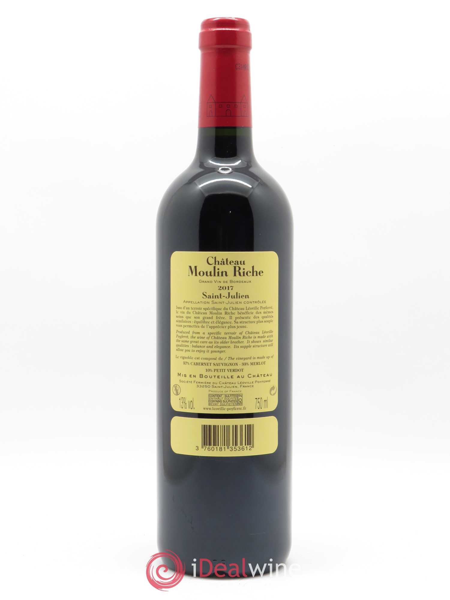 Château Moulin Riche (CBO à partir de 6 bts) 2017 - Lot de 1 bouteille - 1
