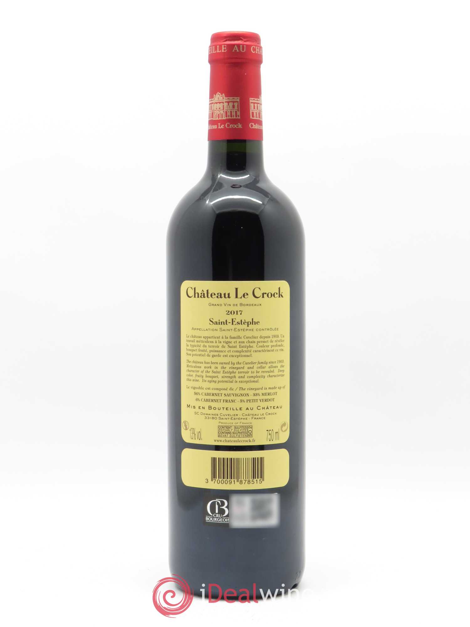 Château le Crock Cru Bourgeois (CBO à partir de 6 bts) 2017 - Lot de 1 bouteille - 1
