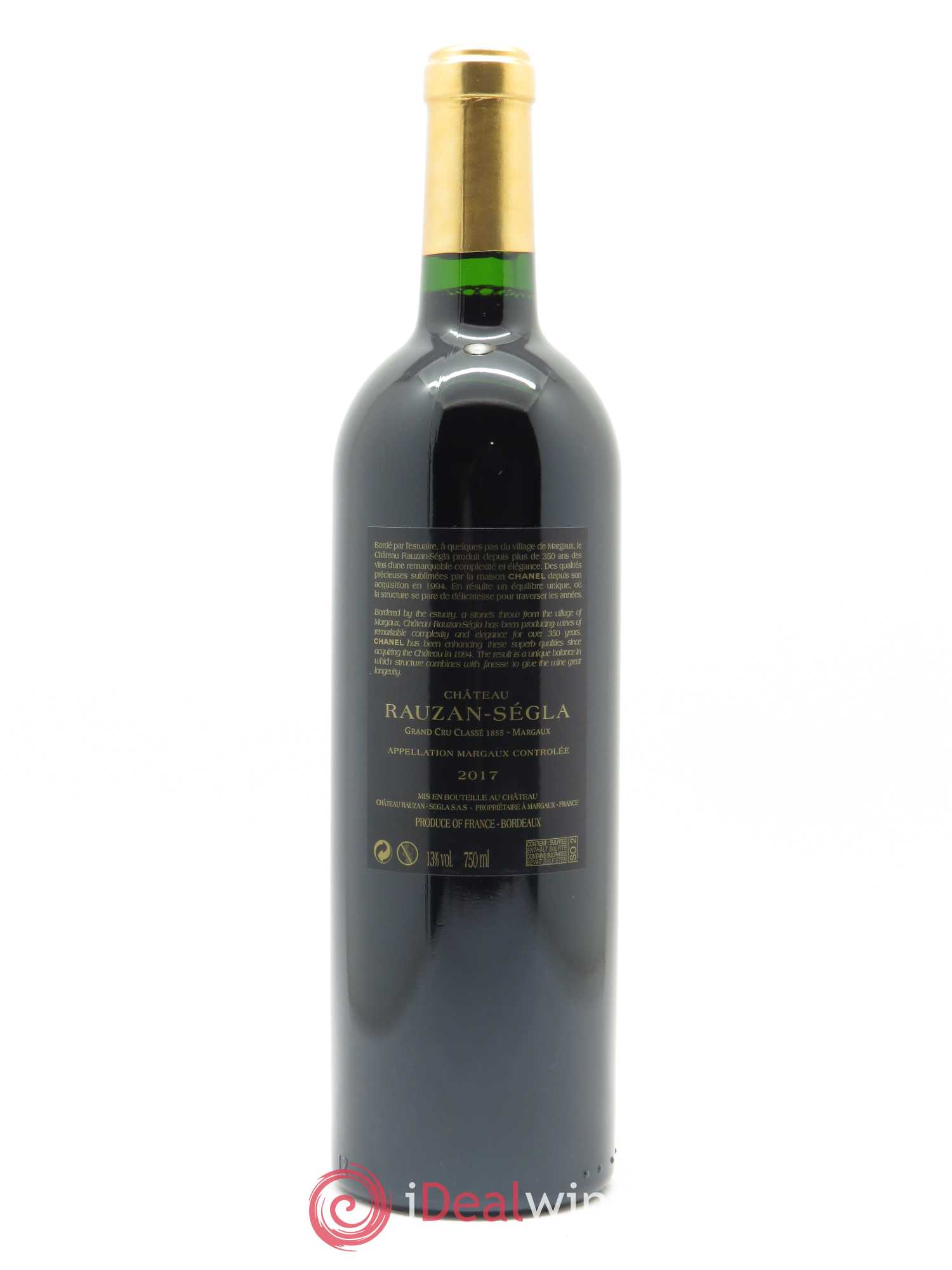 Château Rauzan Ségla Grand Cru Classé (CBO à partir de 6 bts) 2017 - Lot de 1 bouteille - 1