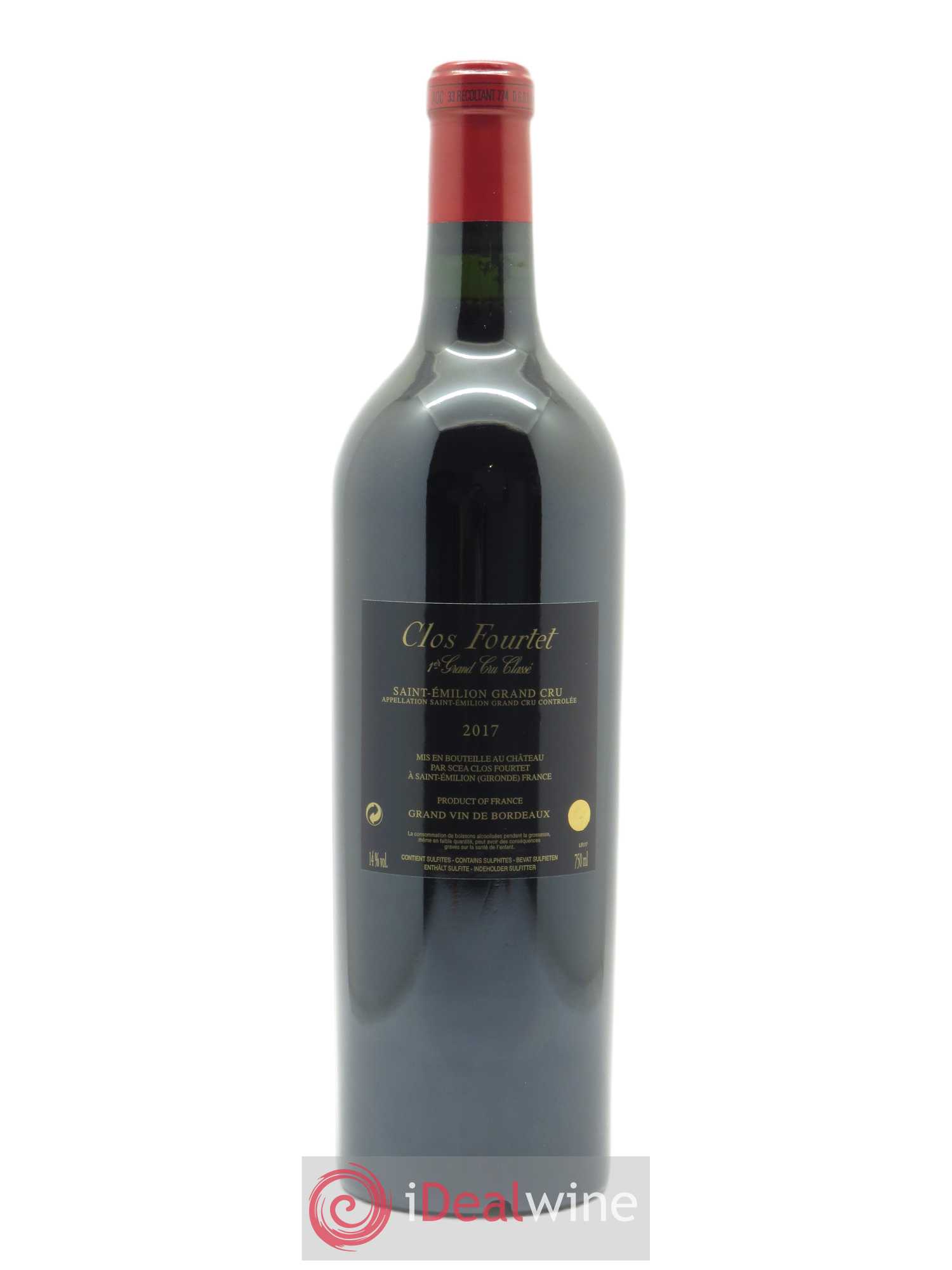 Clos Fourtet 1er Grand Cru Classé B (CBO à partir de 6 bts) 2017 - Lot de 1 bouteille - 1