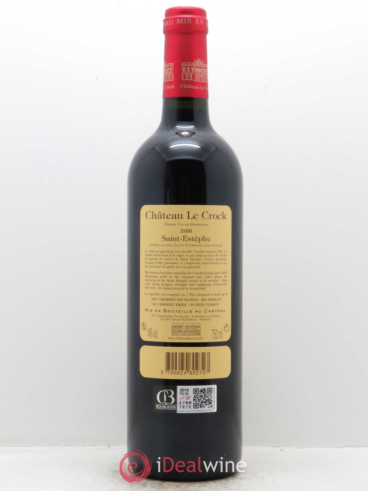 Château le Crock Cru Bourgeois 2016 - Lot de 1 bouteille - 2