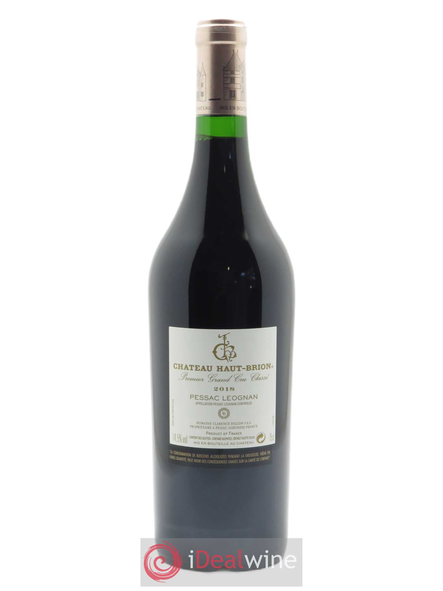 Château Haut Brion 1er Grand Cru Classé (CBO à partir de 6 bts) 2018 - Lot de 1 bouteille - 1