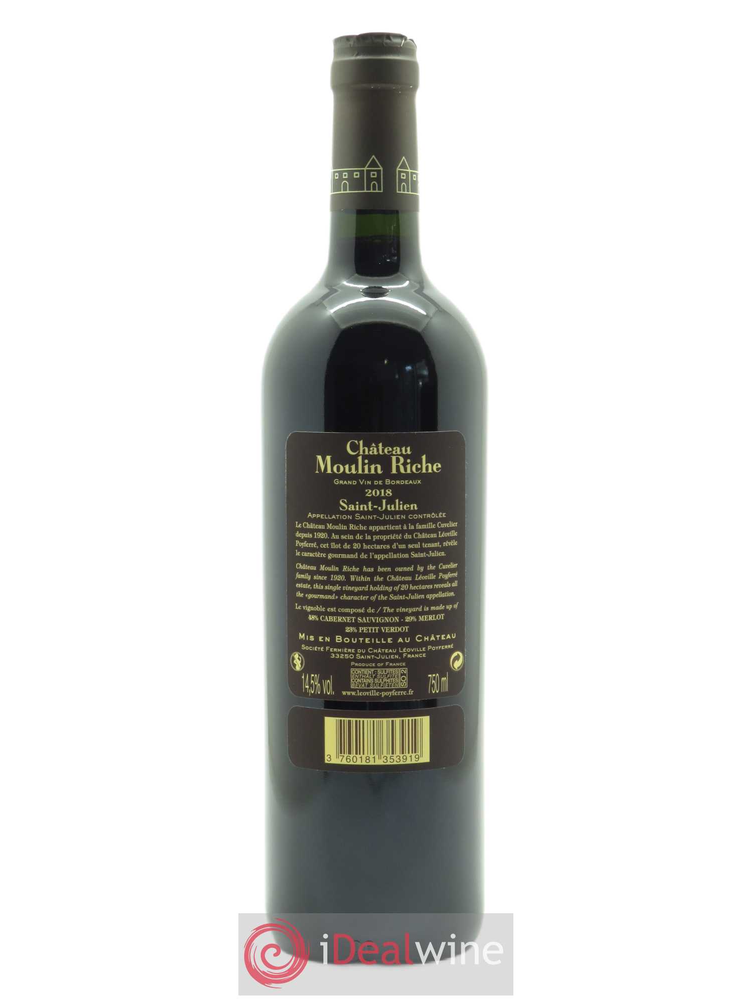 Château Moulin Riche (CBO à partir de 6 bts) 2018 - Lot de 1 bouteille - 1