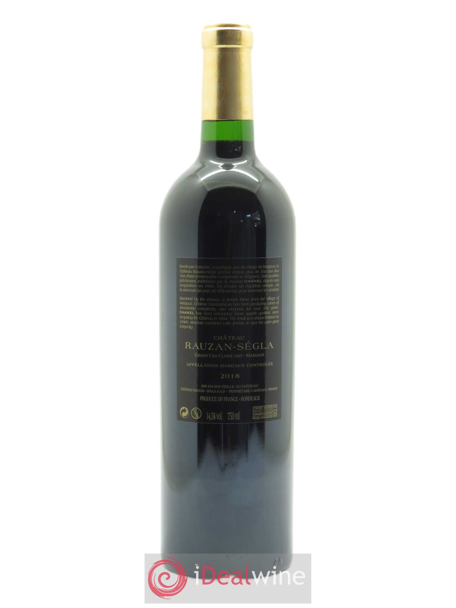 Château Rauzan Ségla Grand Cru Classé (CBO à partir de 6 bts) 2018 - Lot de 1 bouteille - 1