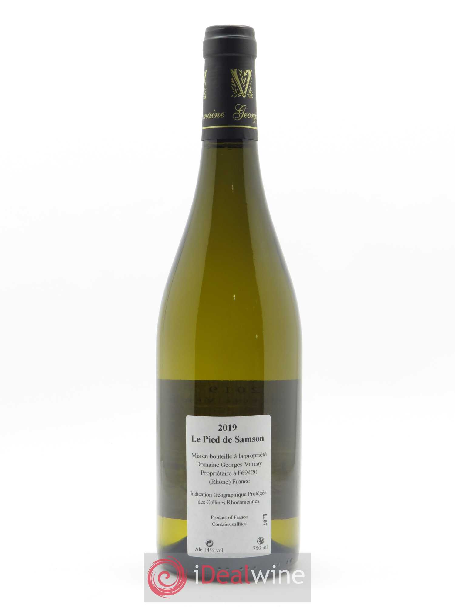 IGP Collines Rhodaniennes Le Pied de Samson Georges Vernay 2019 - Lot of 1 bottle - 1