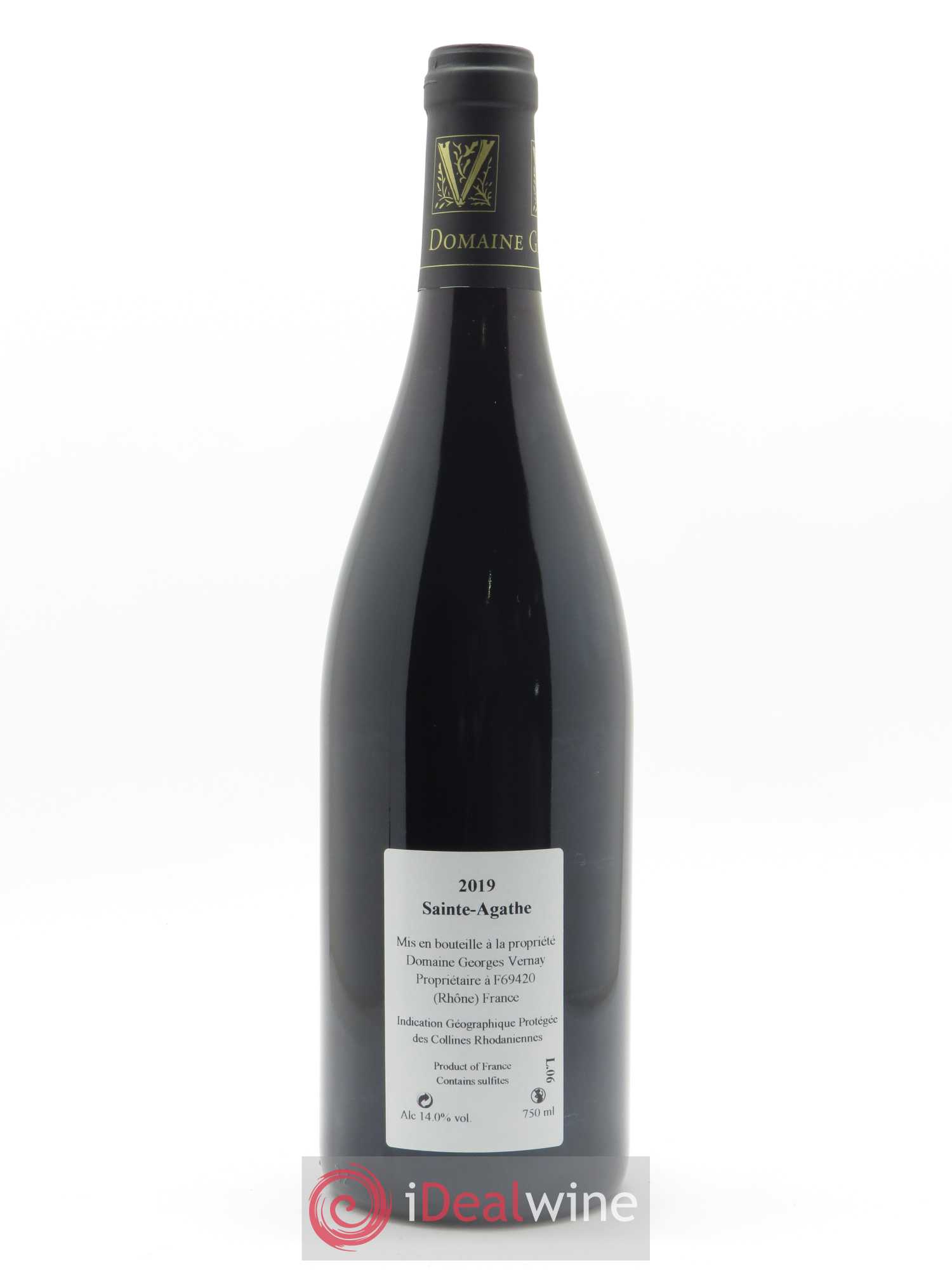 Côtes-du-Rhône Sainte-Agathe Georges Vernay 2019 - Lot de 1 bouteille - 1
